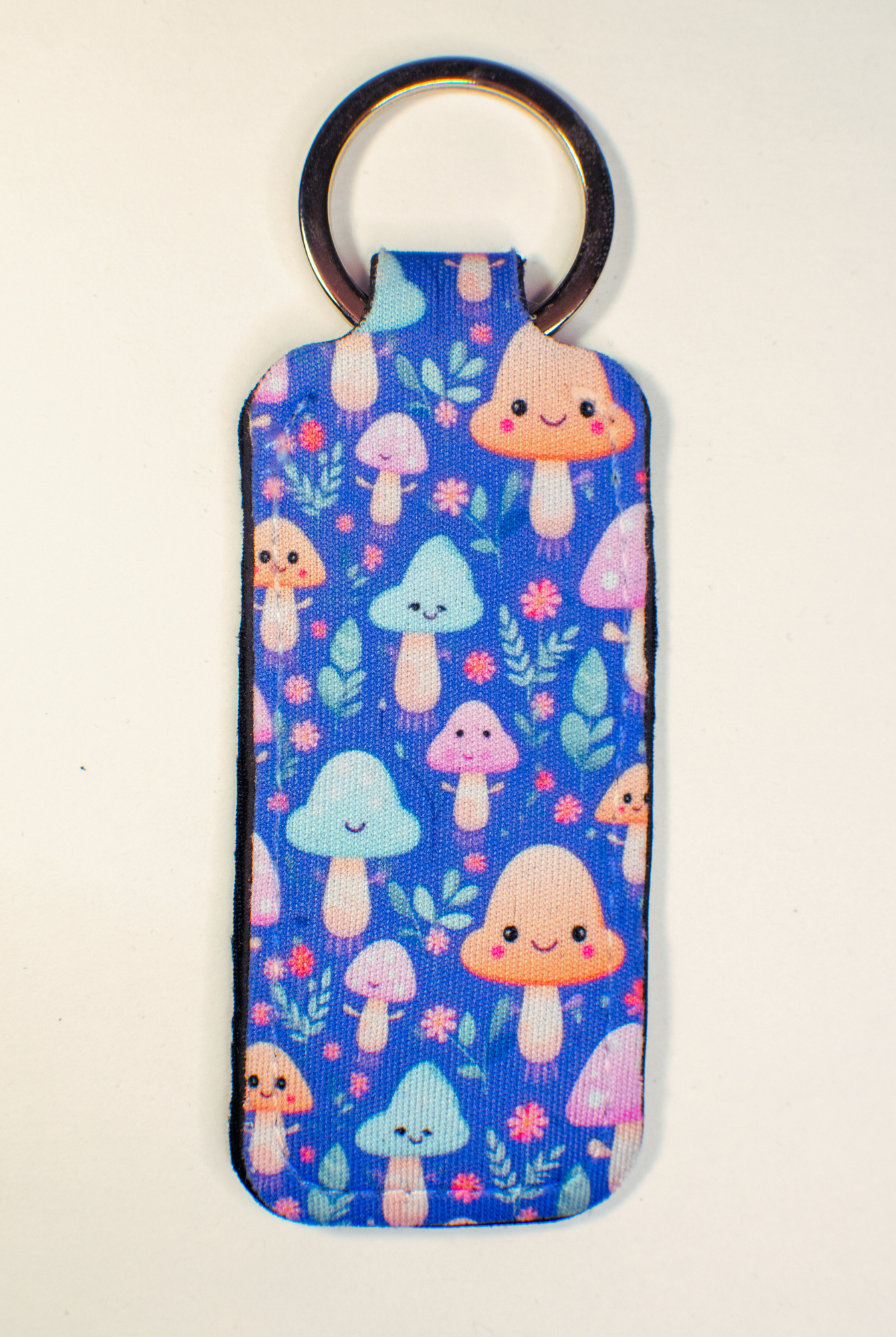 Kawaii Mushrooms Lip Balm Keychain