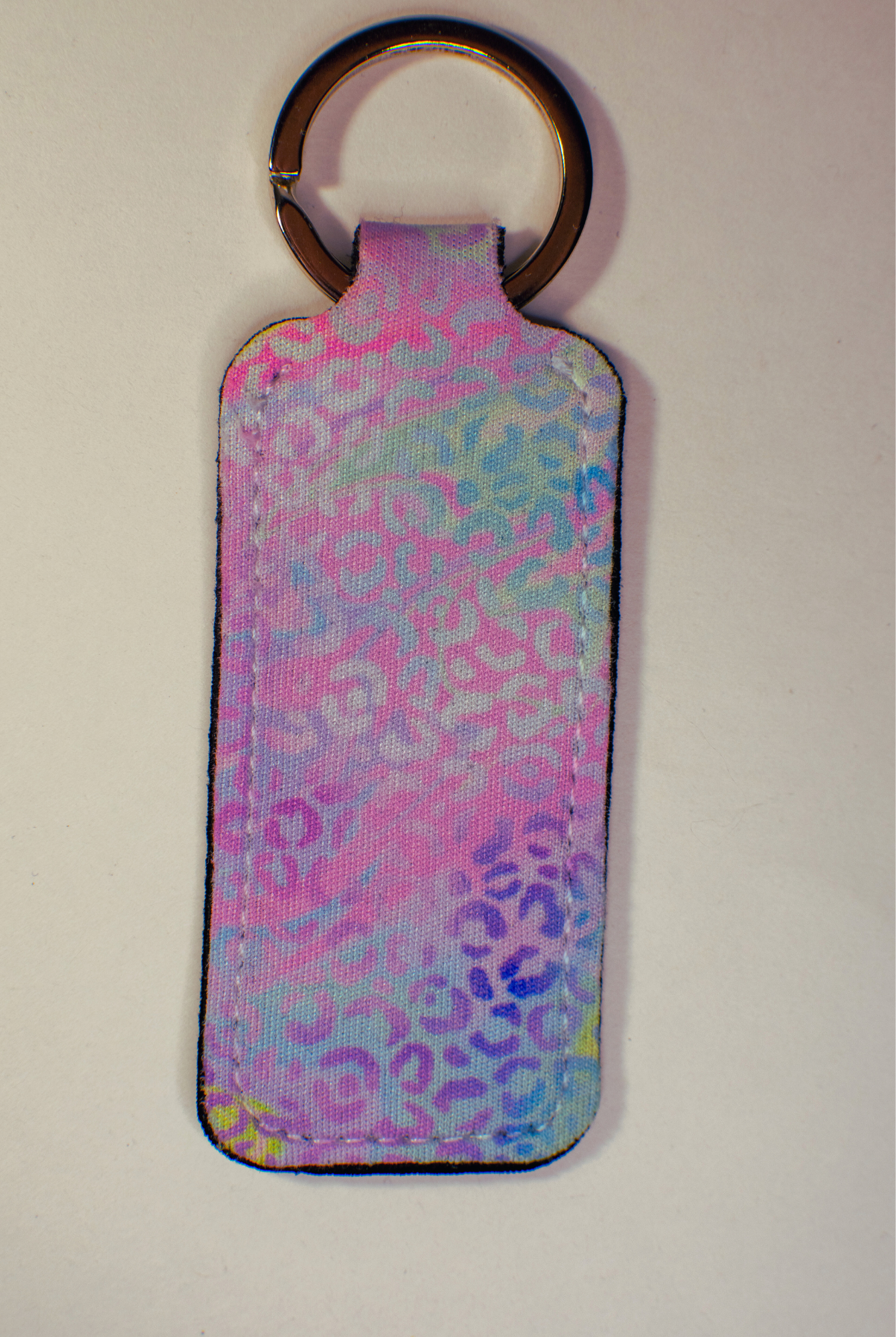 Gradient Leopard Lip Balm Keychain