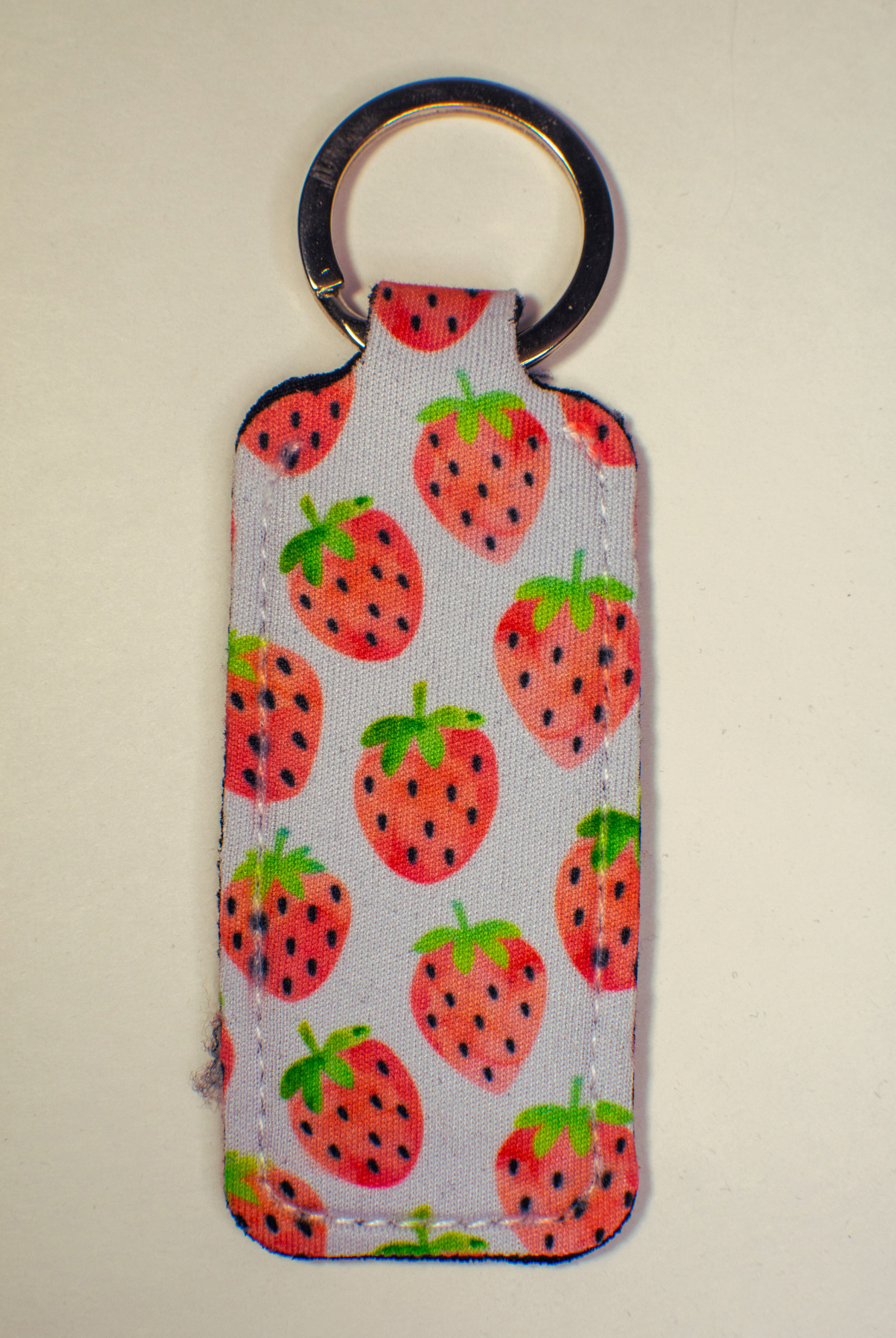 Strawberries Lip Balm Keychain