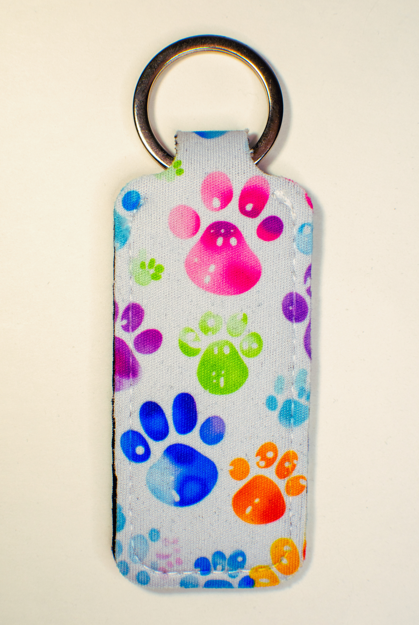 Paw Print Lip Balm Keychain