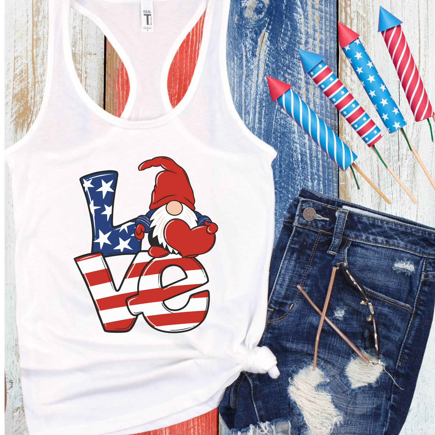 Gnome Lovin Patriotic Tank