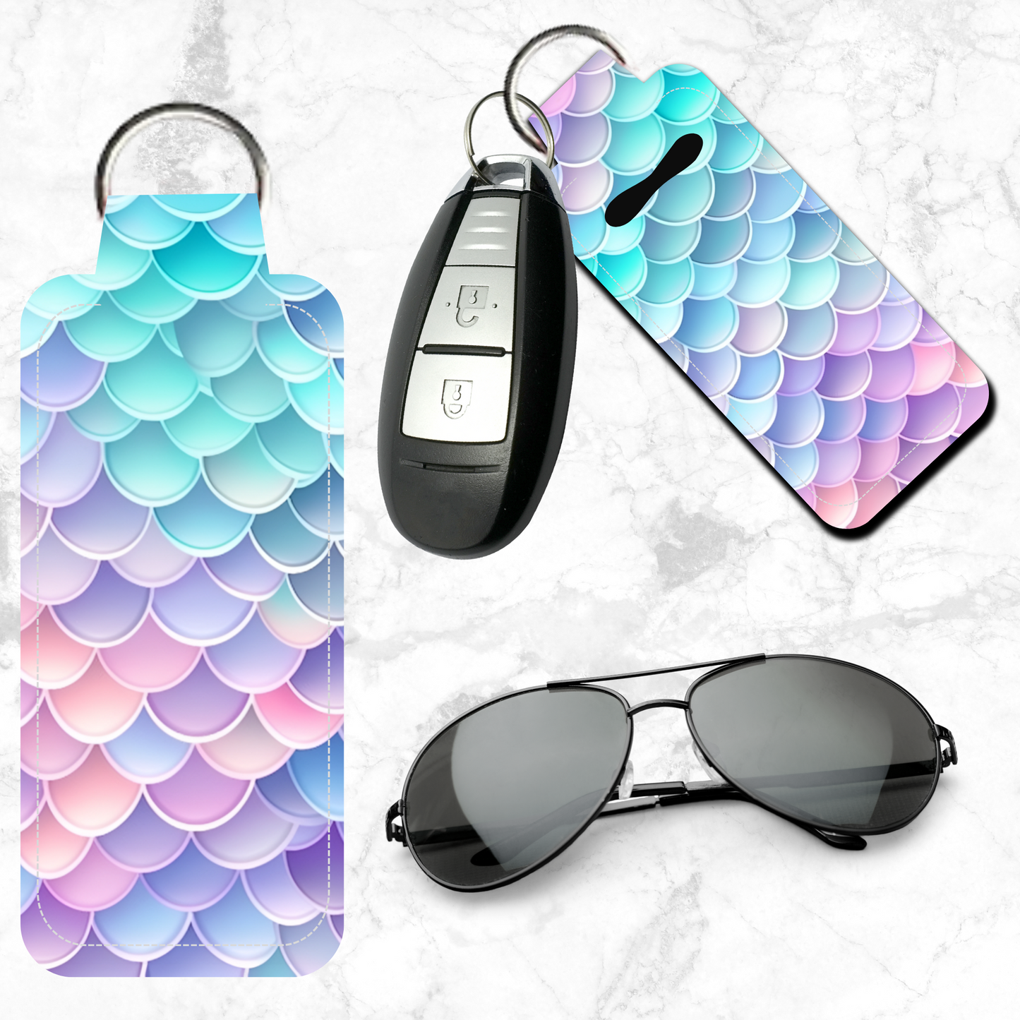 Mermaid Tail Lip Balm Keychain