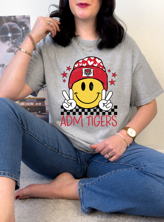 ADM Tigers Smiling Beanie T-Shirt
