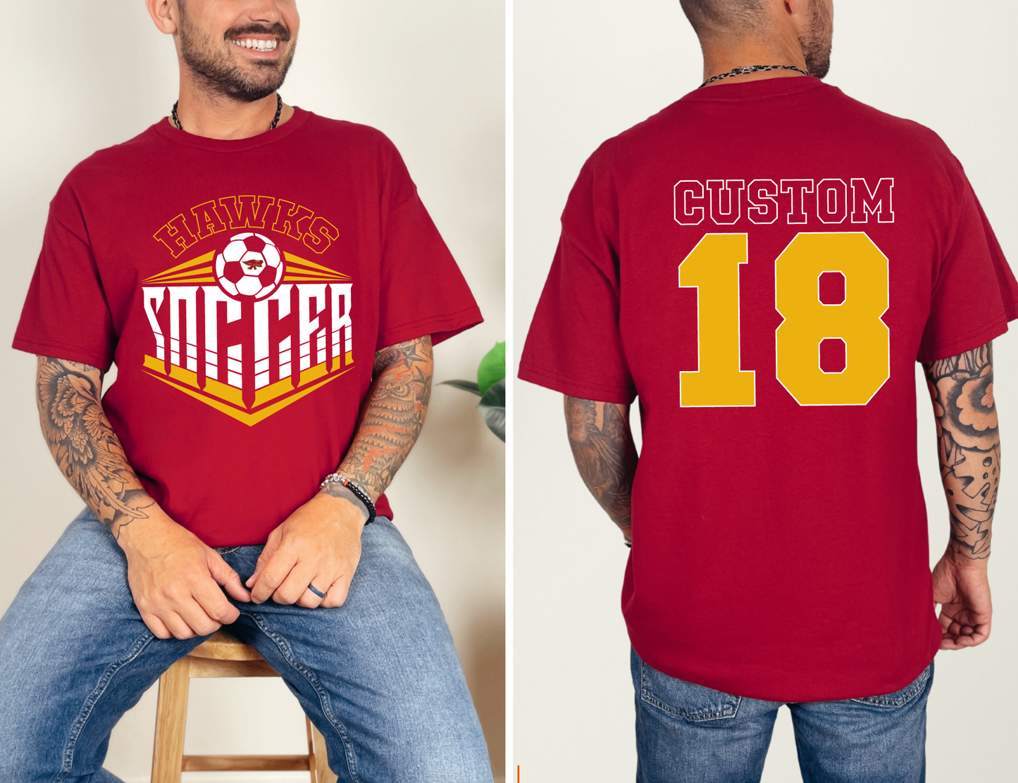 Ankeny Hawks Soccer T-shirt - Customized