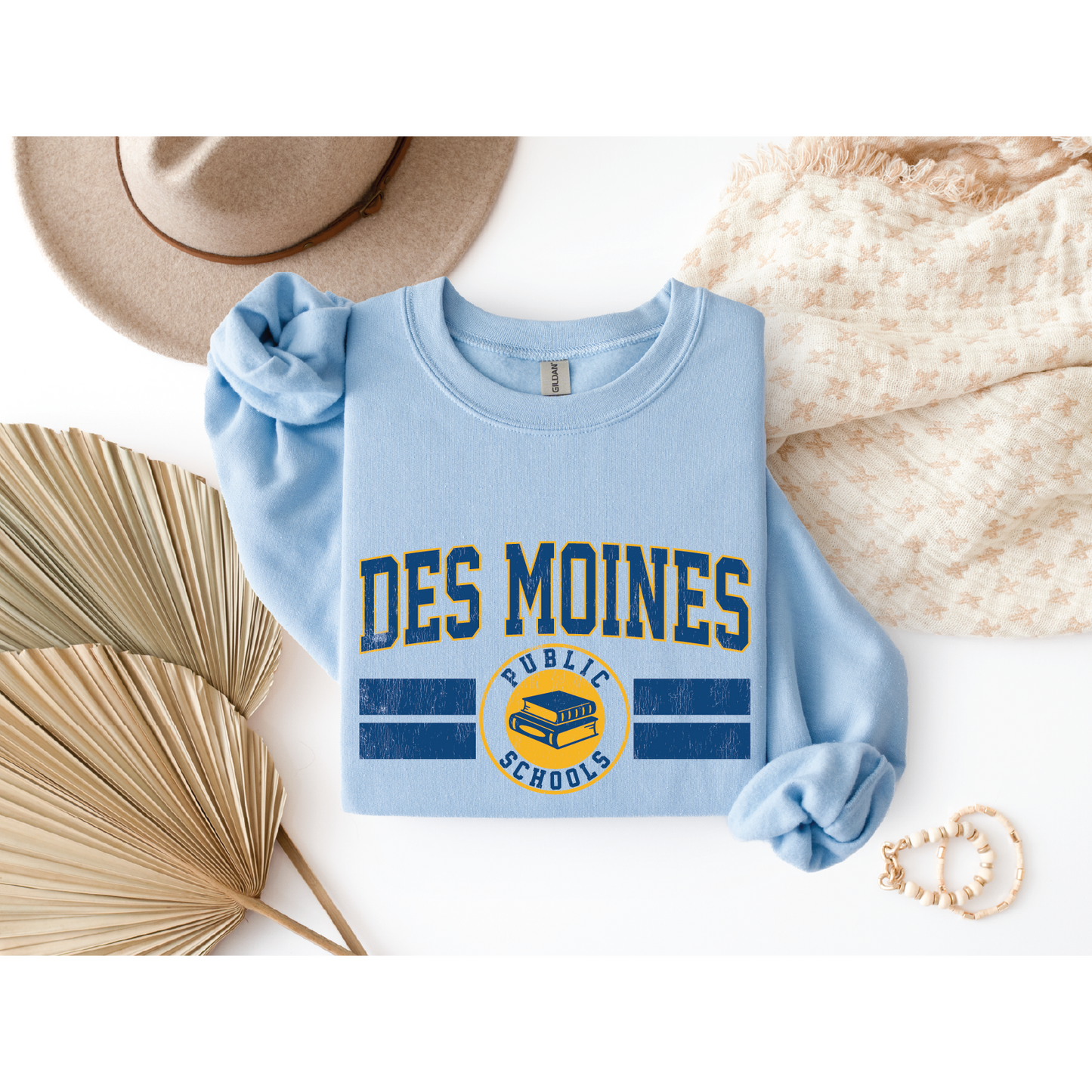 Des Moines Public Schools Arched Linear Sweatshirt