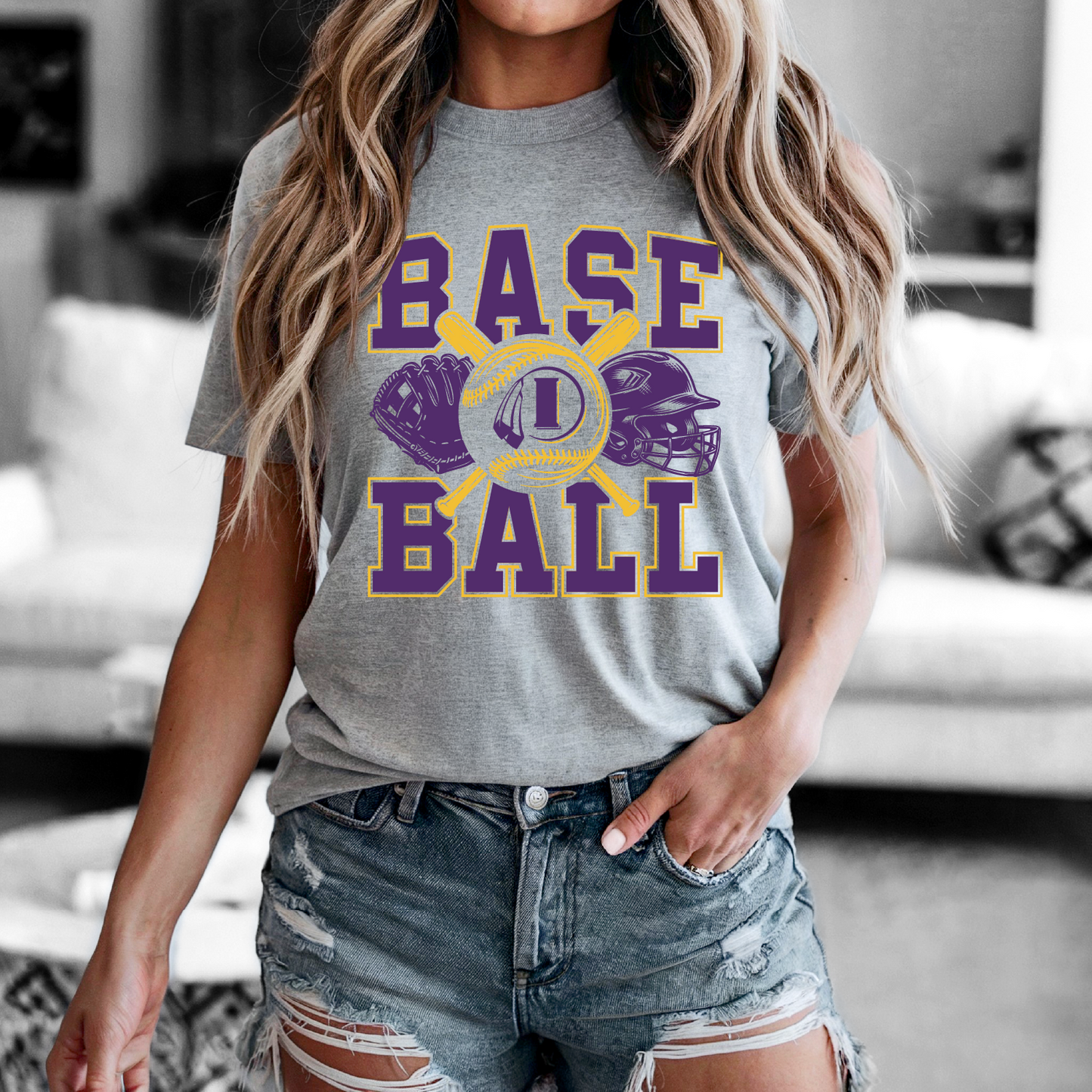 Indianola Indians Baseball Stack T-Shirt