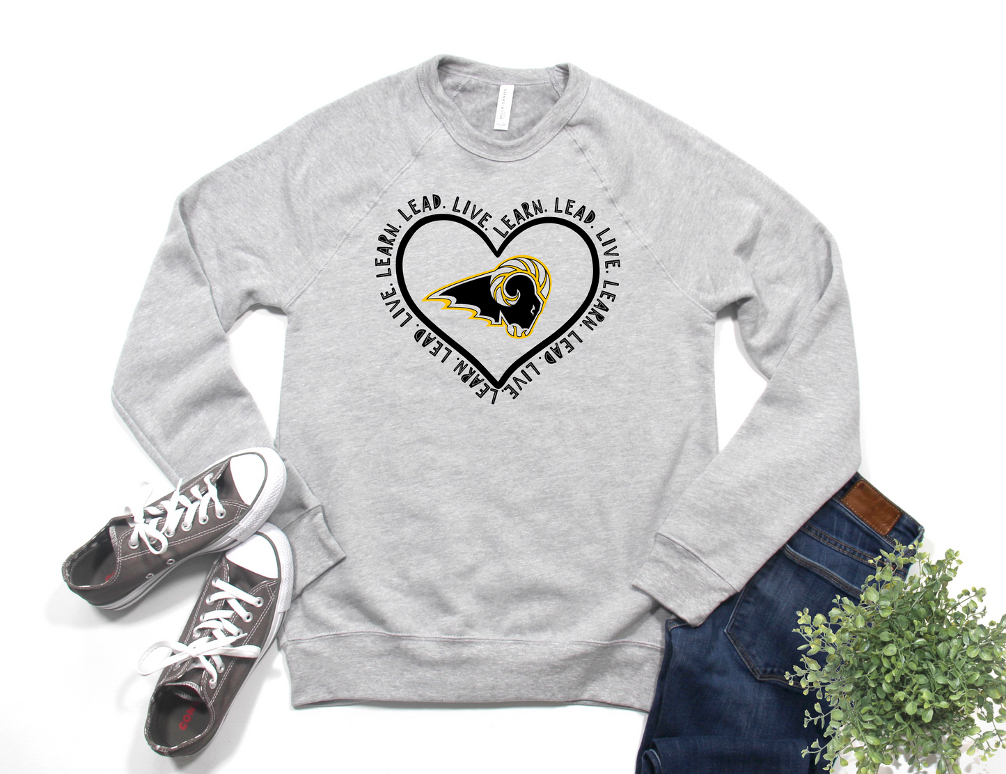 Learn, Lead, Live Rams Sweatshirt