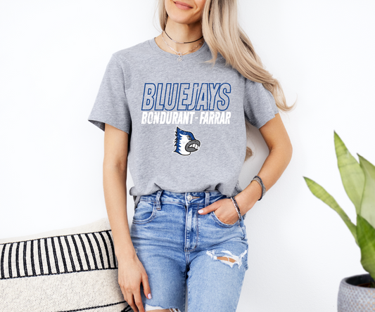 Bondurant Farrar Bluejays Outline T-Shirt