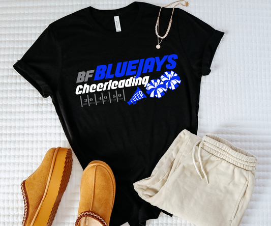 BF Bluejays Football Cheer T-shirt