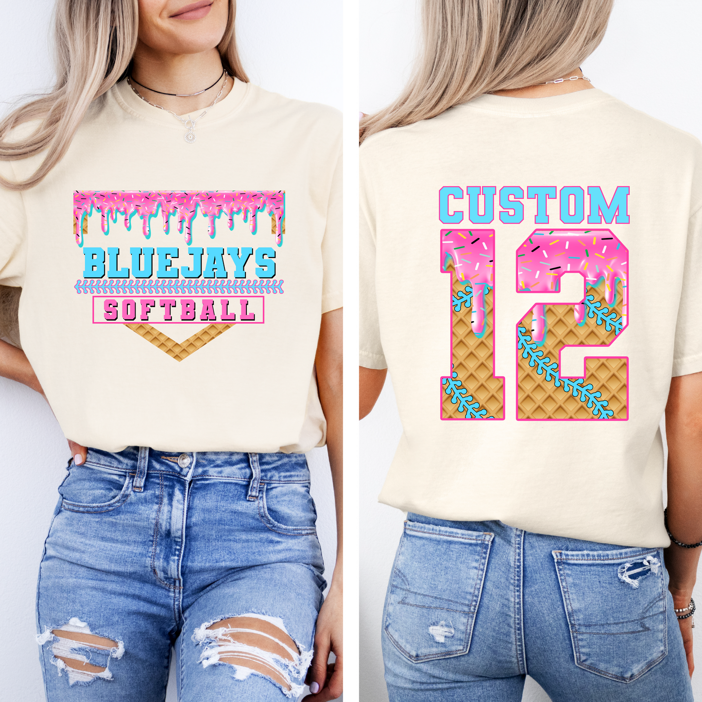Softball Drip Bluejays T-shirt