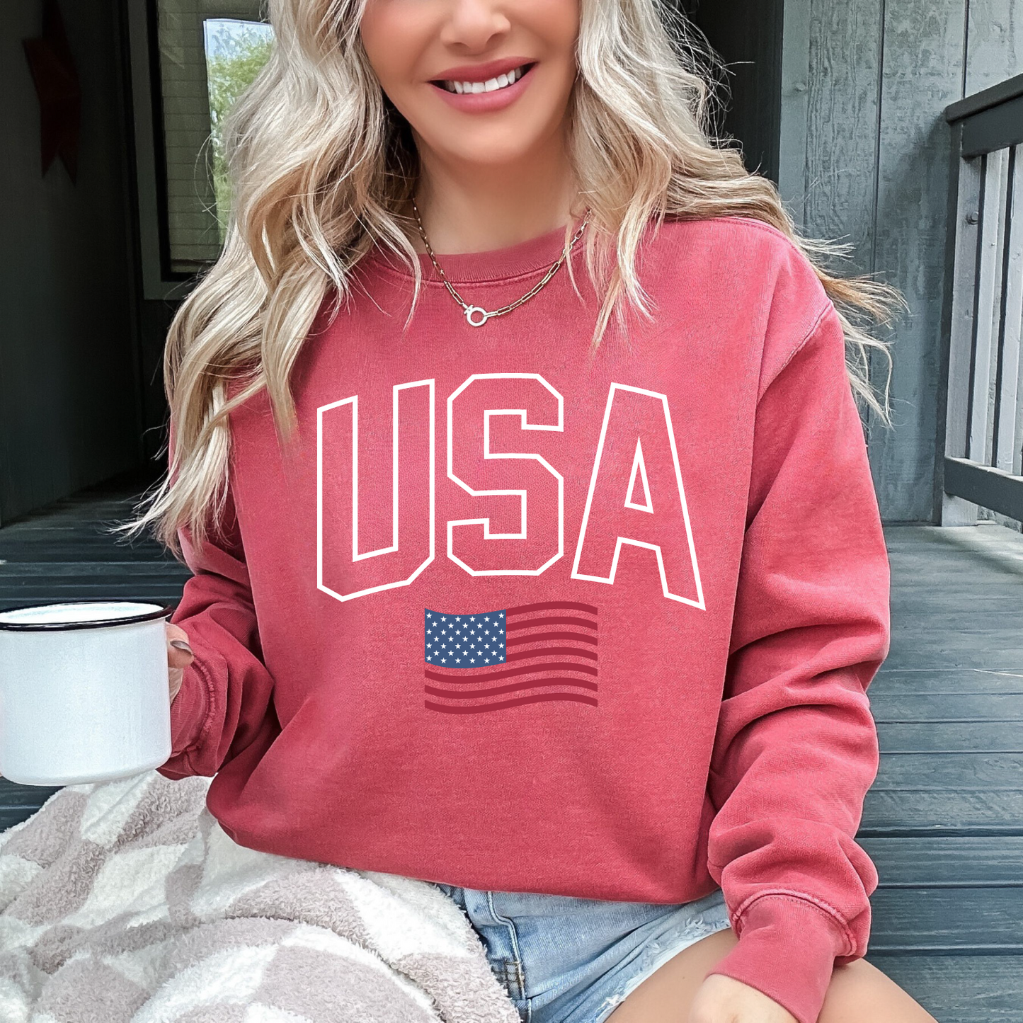 USA Flag Sweatshirt