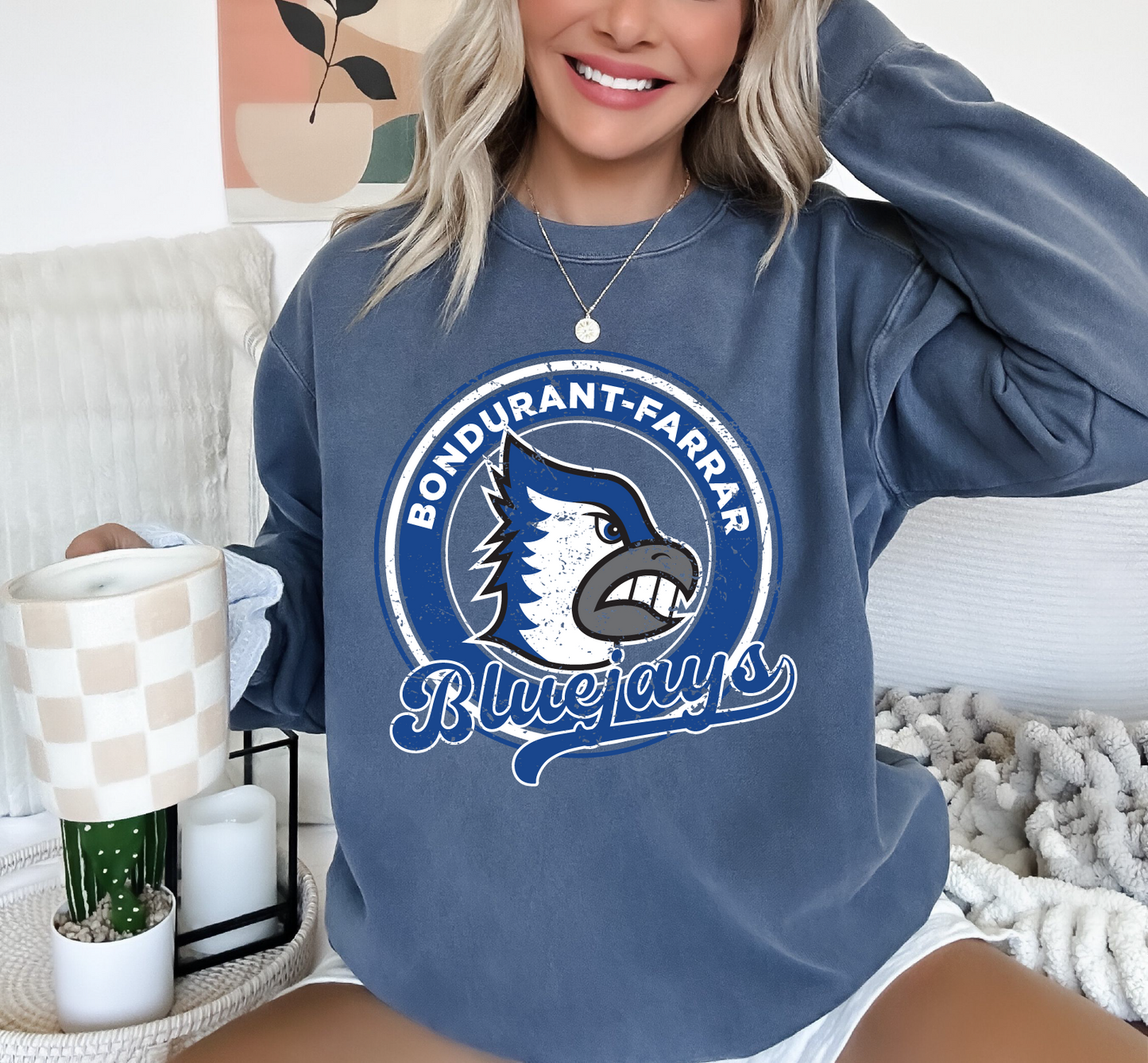 Throwback BF Bluejays Premium Sweatshirt