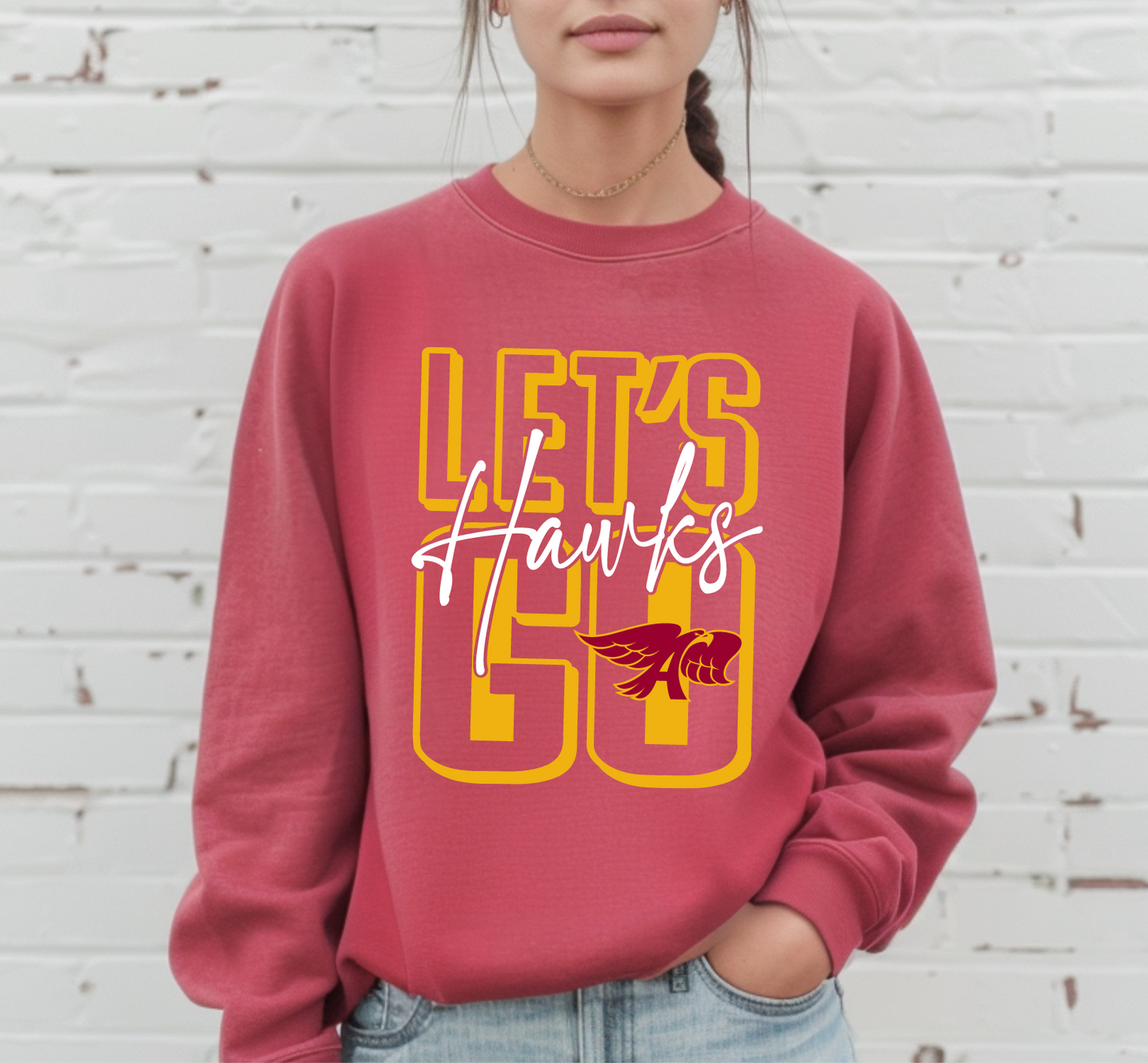 Let's Go Ankeny Hawks Premium Sweatshirt