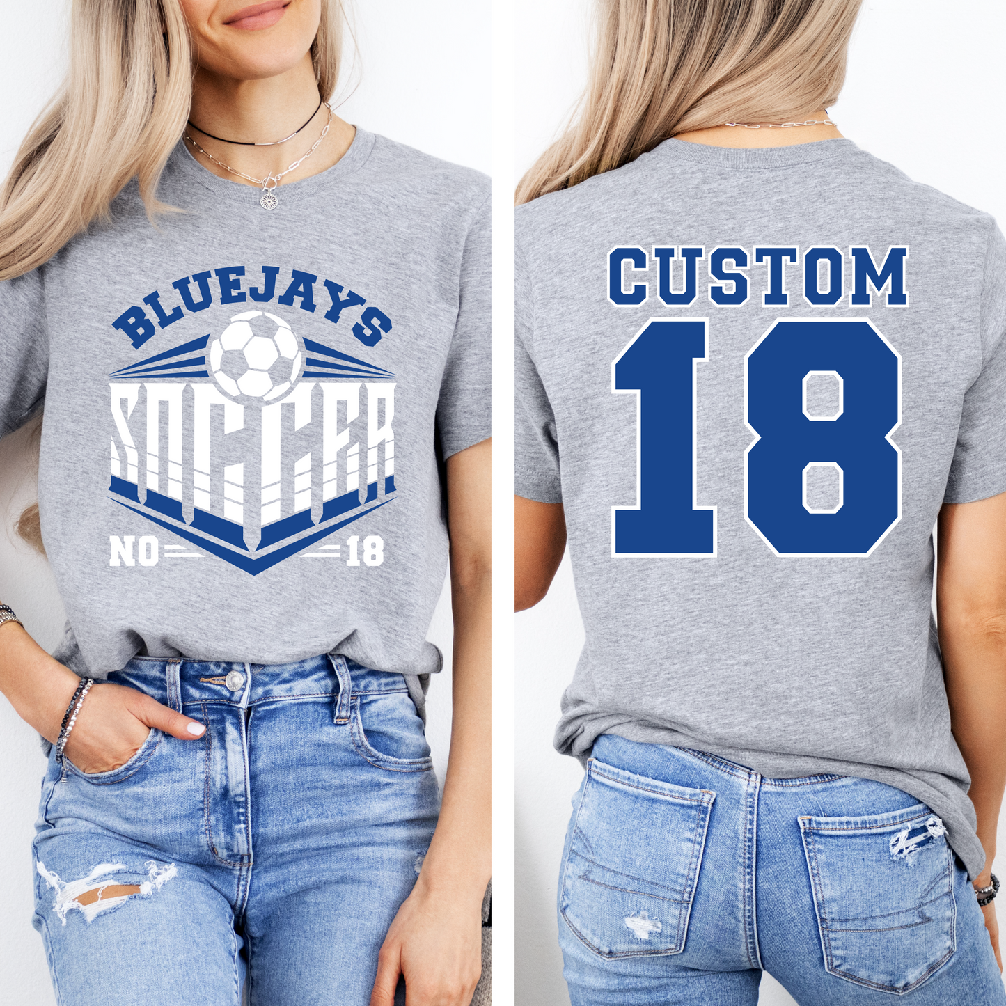 Soccer Customized Bluejays T-shirt