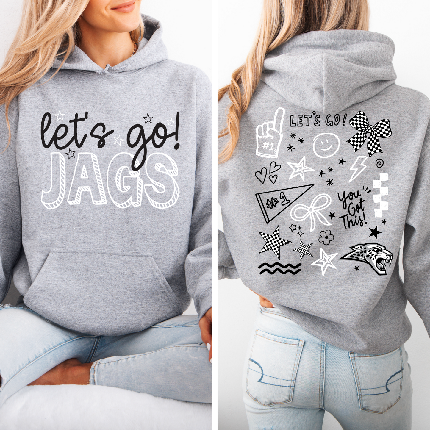 Let's Go Jaguars Doodle Sweatshirt