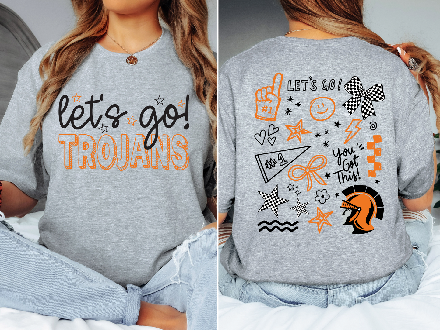 Let's Go Trojans Doodle T-Shirt