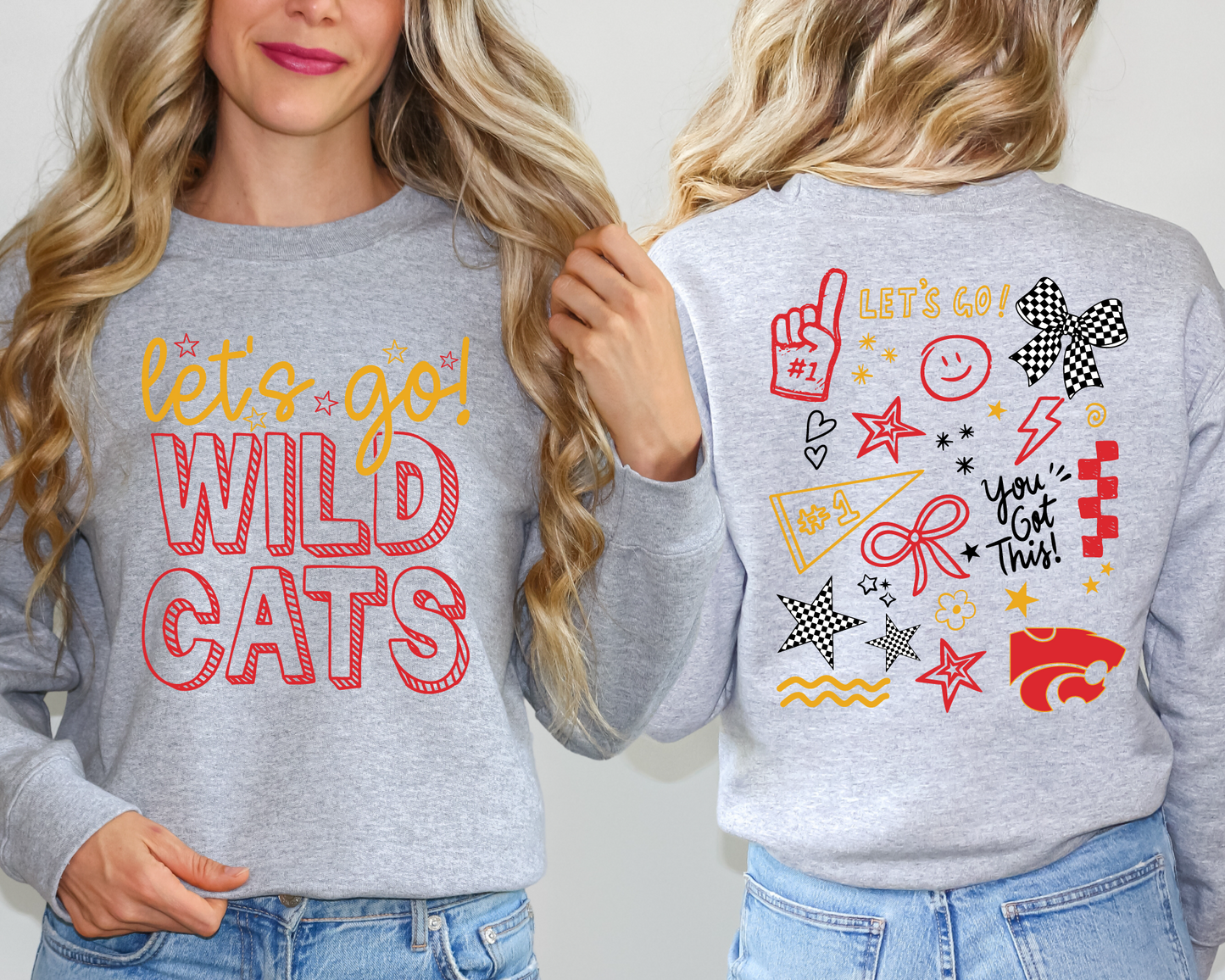 Let's Go Wildcats Doodle Sweatshirt