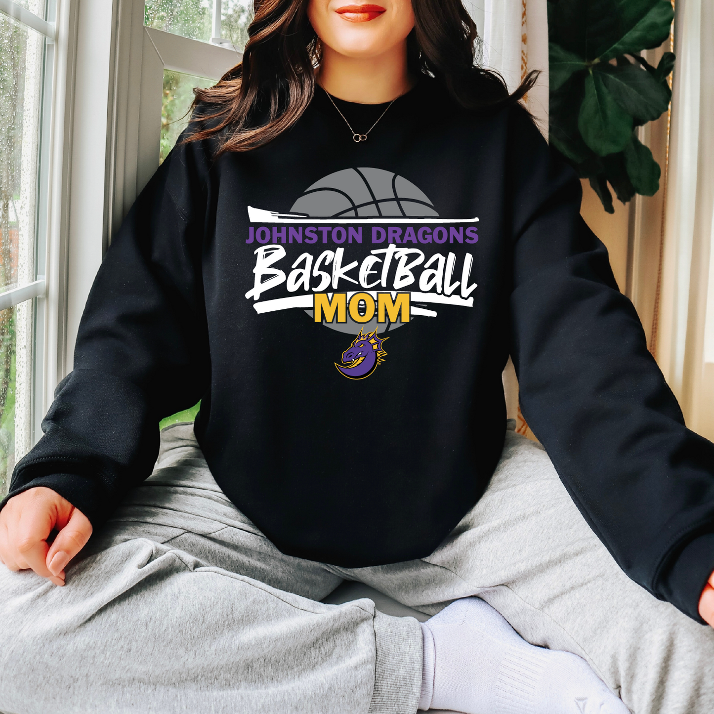 Johnston Dragons Basketball Mom Sweatshirt