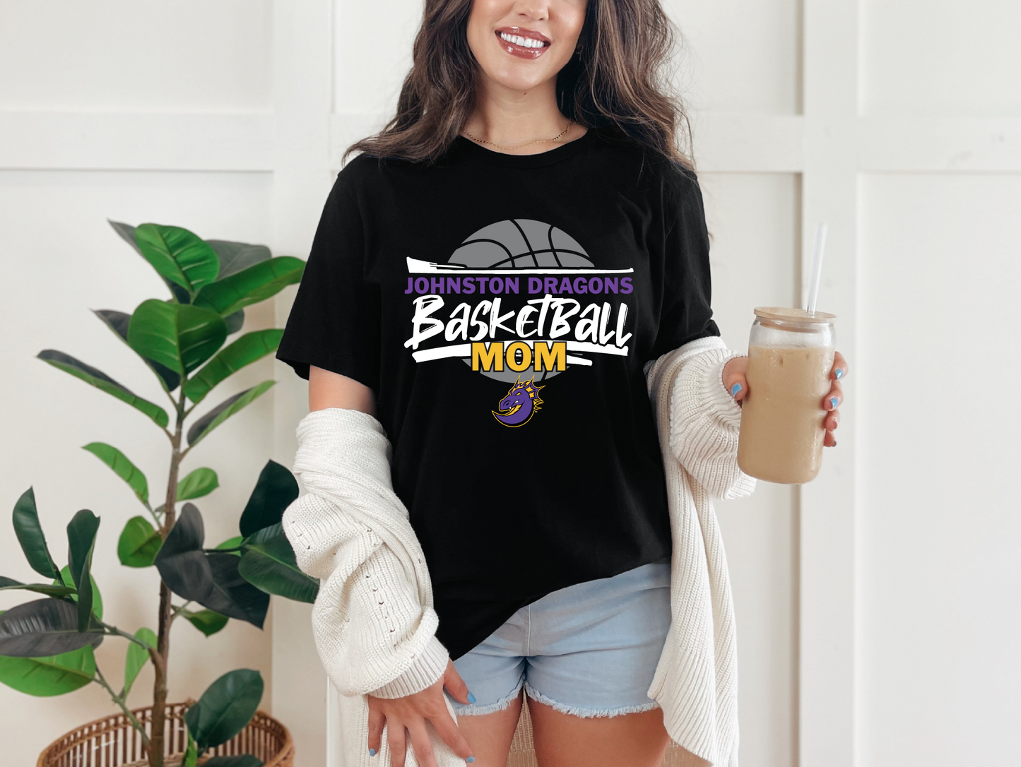 Johnston Dragons Basketball Mom T-Shirt