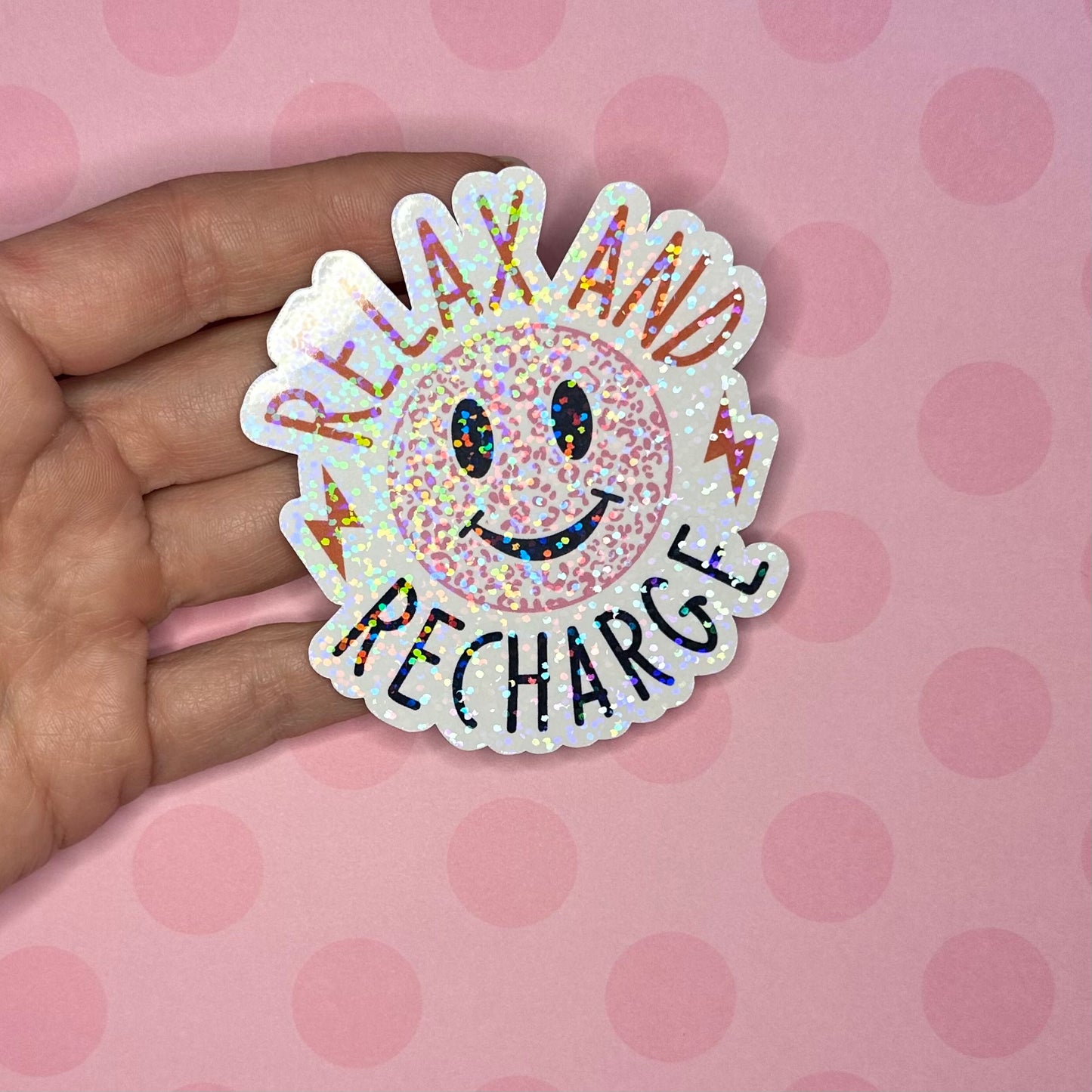 Relax and Recharge Sticker