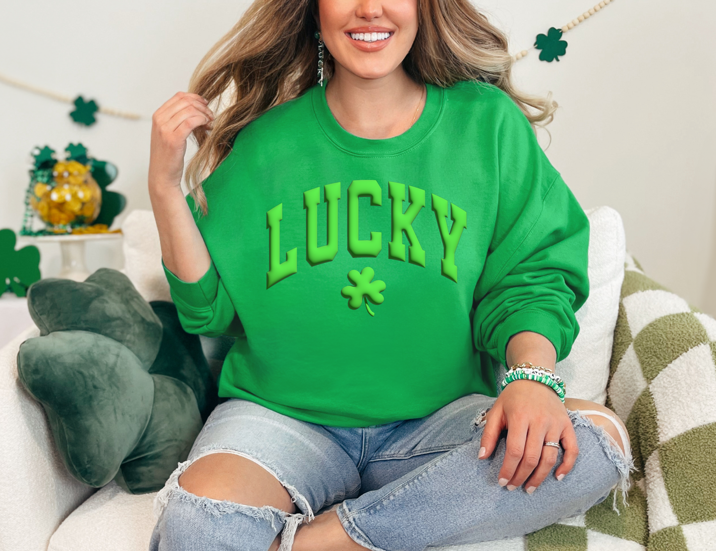 3D Puff Lucky Sweatshirt