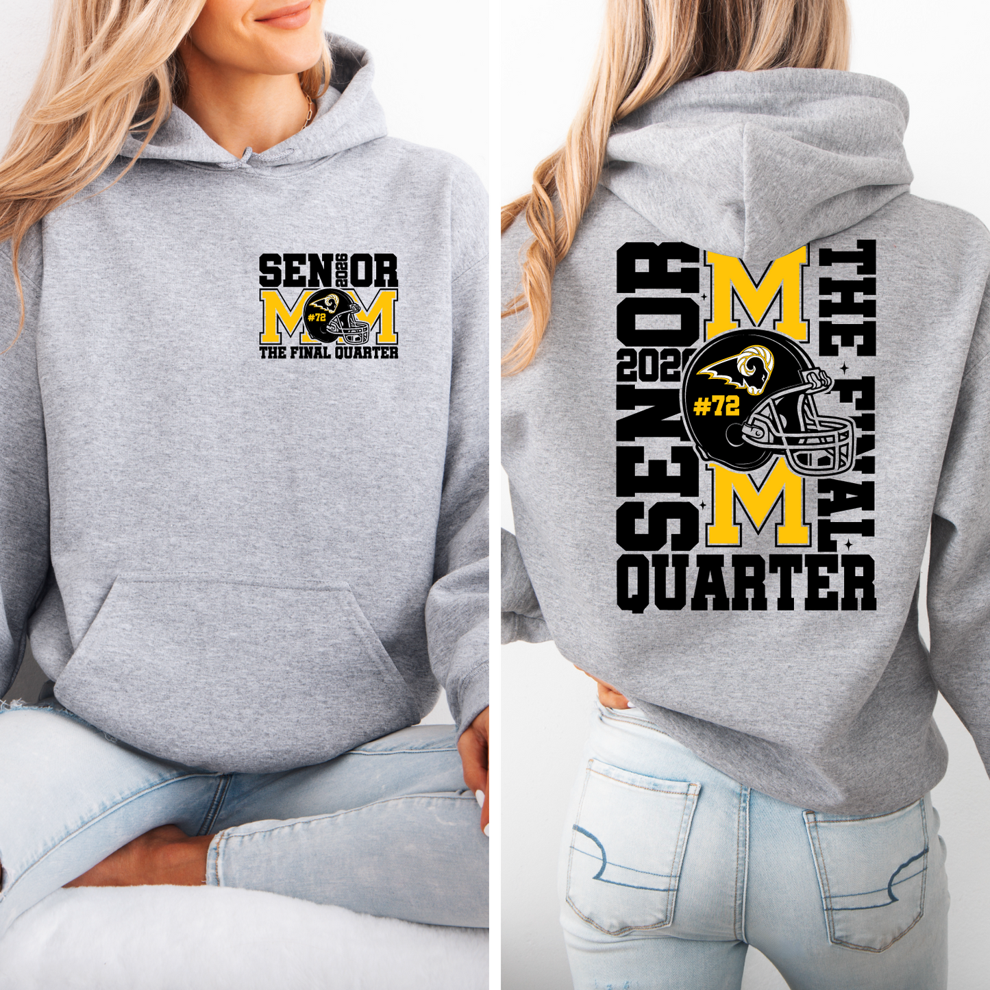 SEP Senior Mom Final Quarter Football Sweatshirt