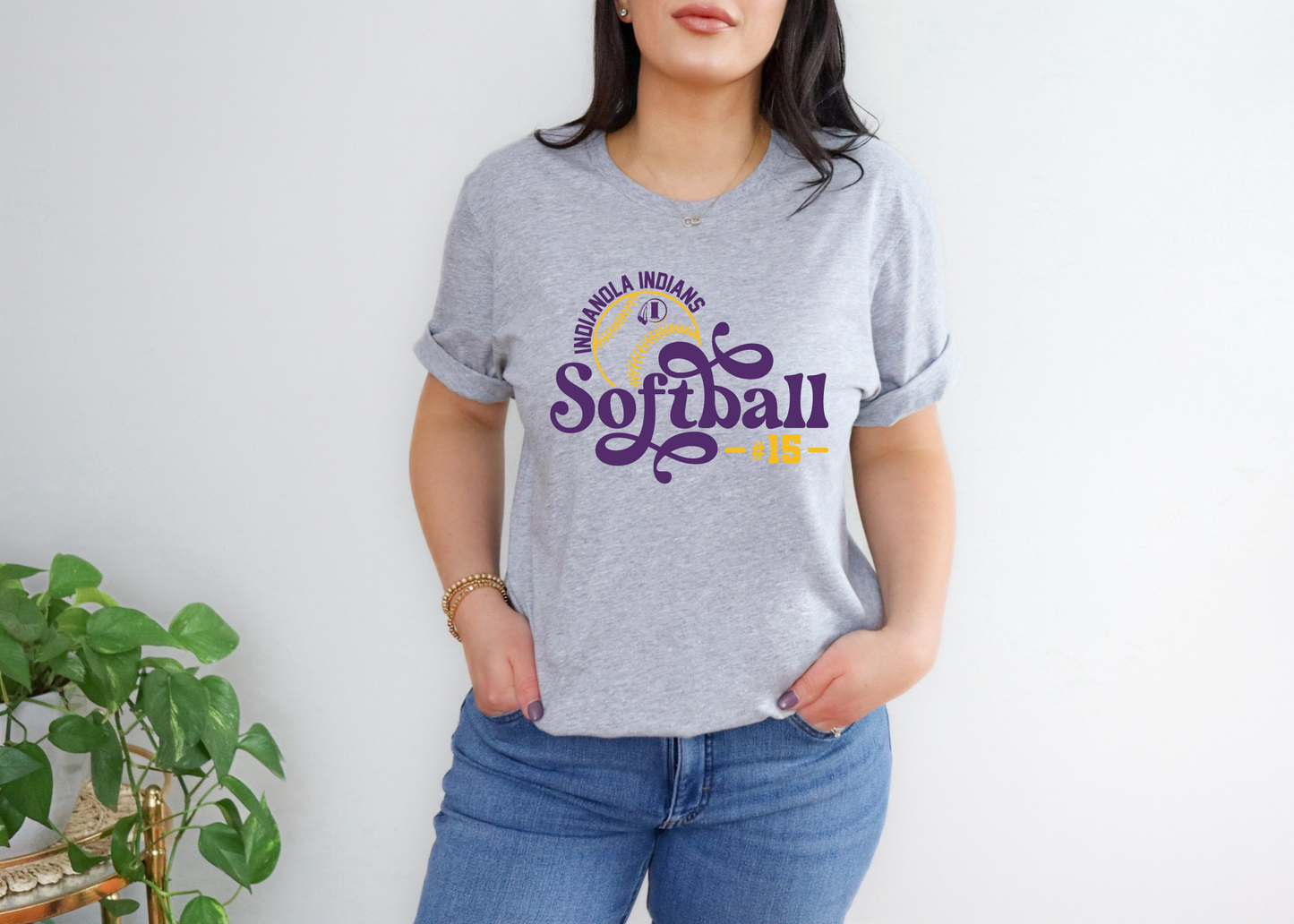 Indianola Indians Groovin' Softball T-Shirt - Customized
