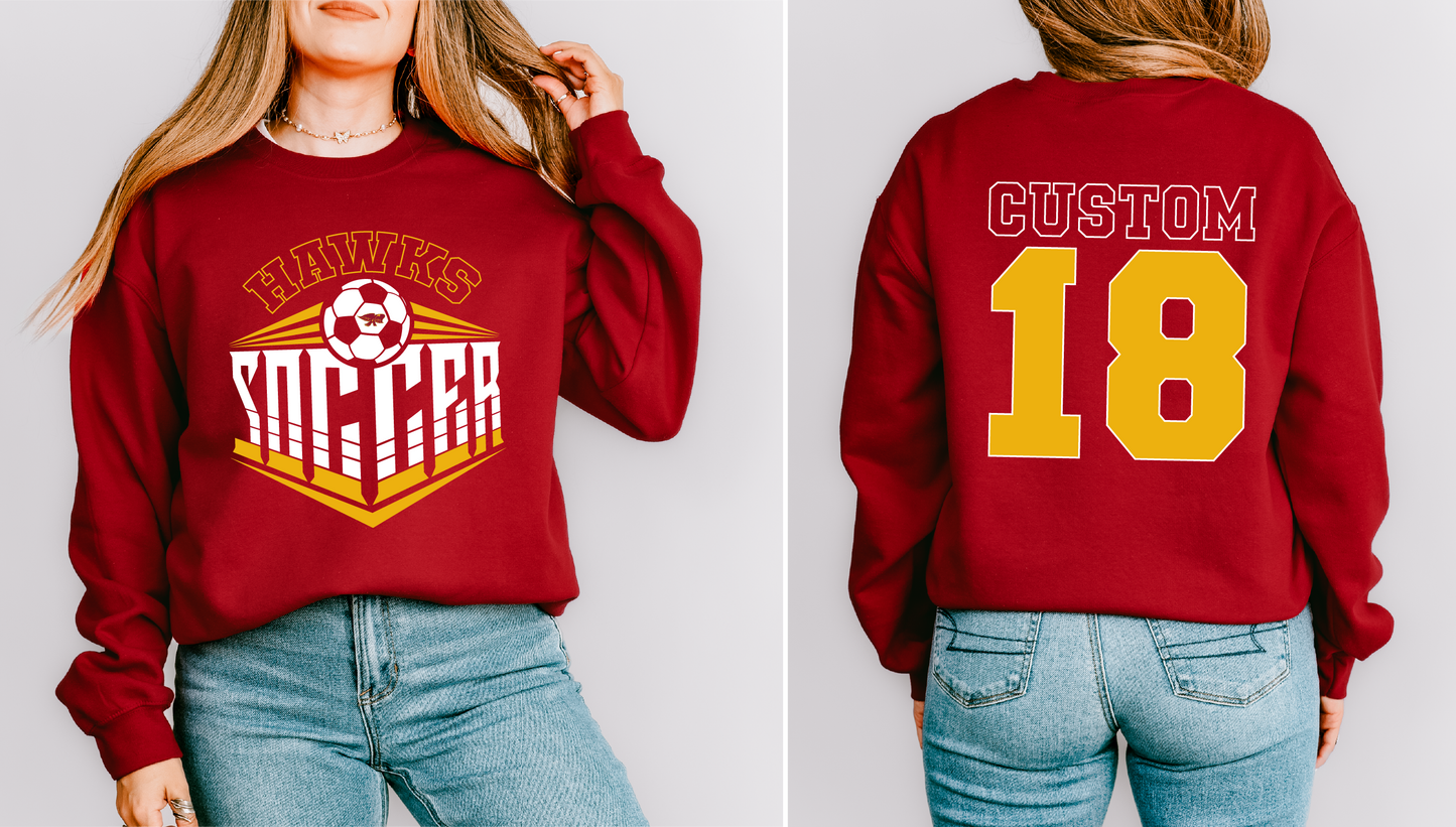 Ankeny Hawks Soccer Sweatshirt - Customized