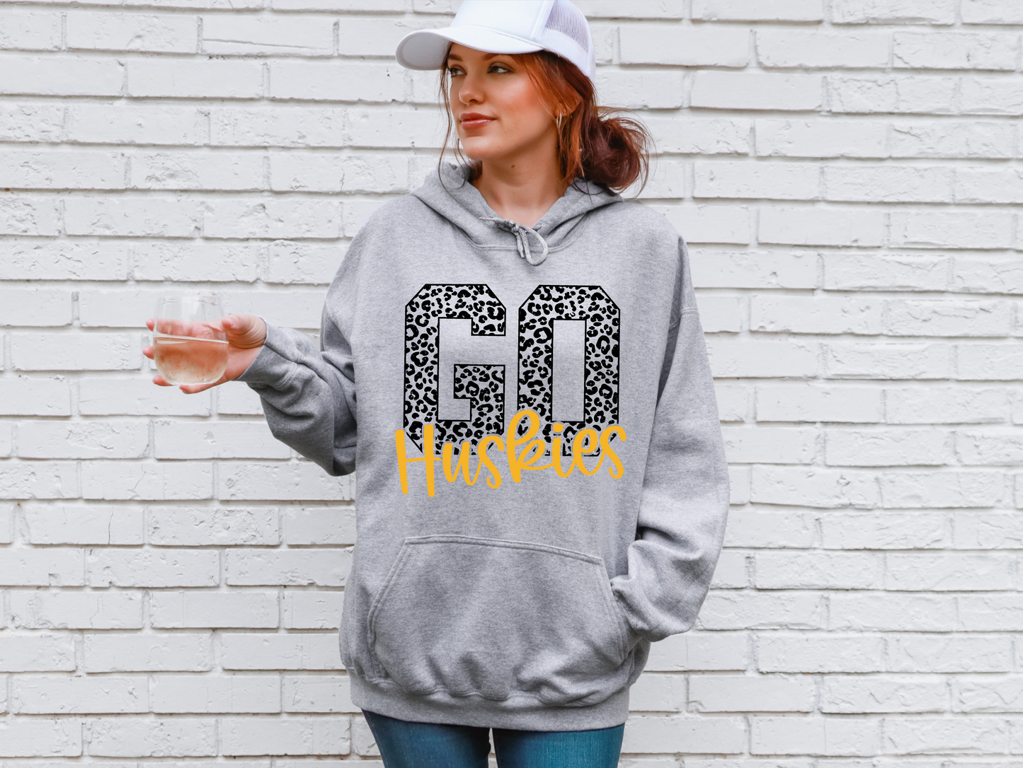 Go Huskies Leopard Sweatshirt