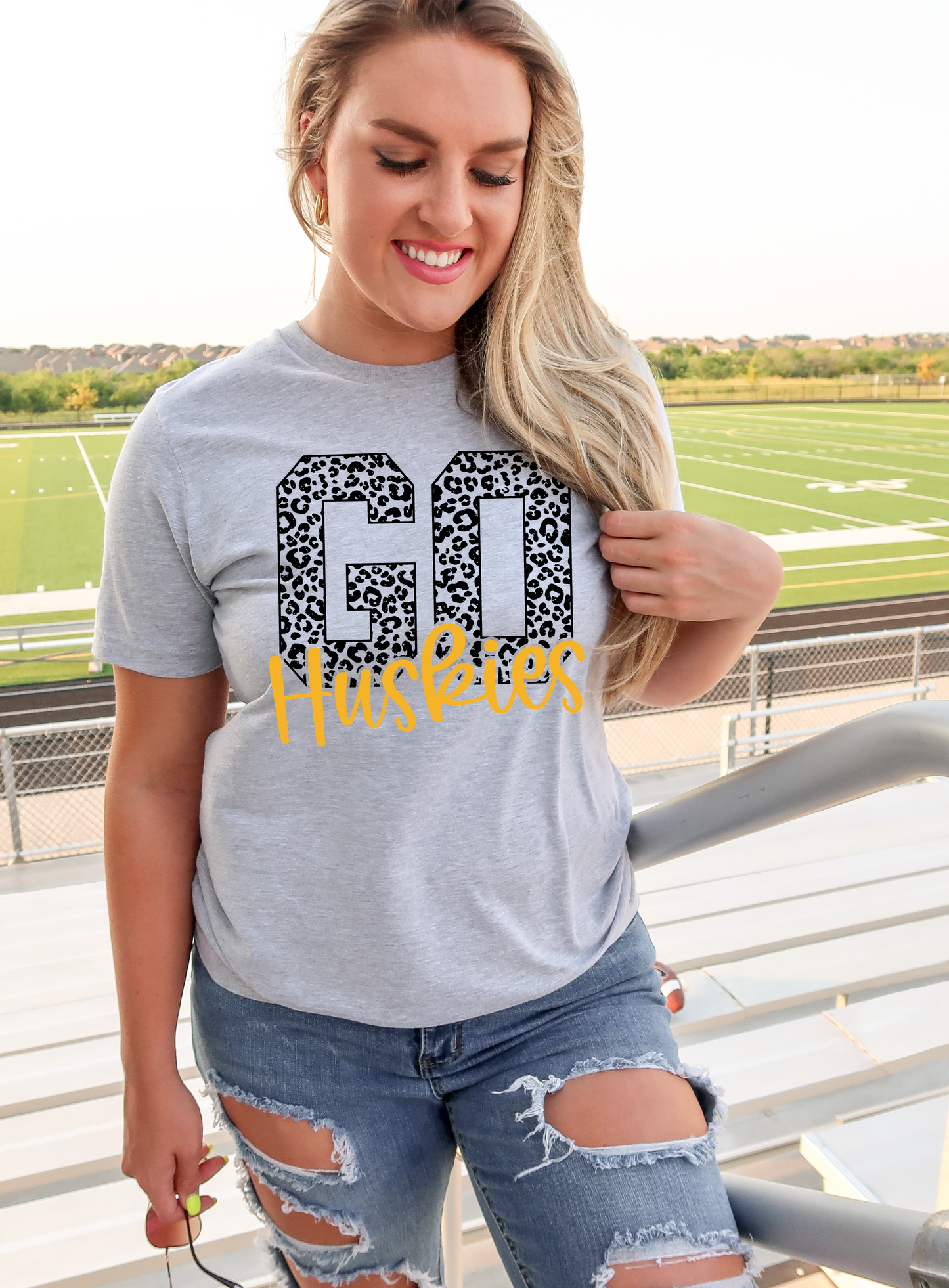 Go Huskies Leopard T-shirt