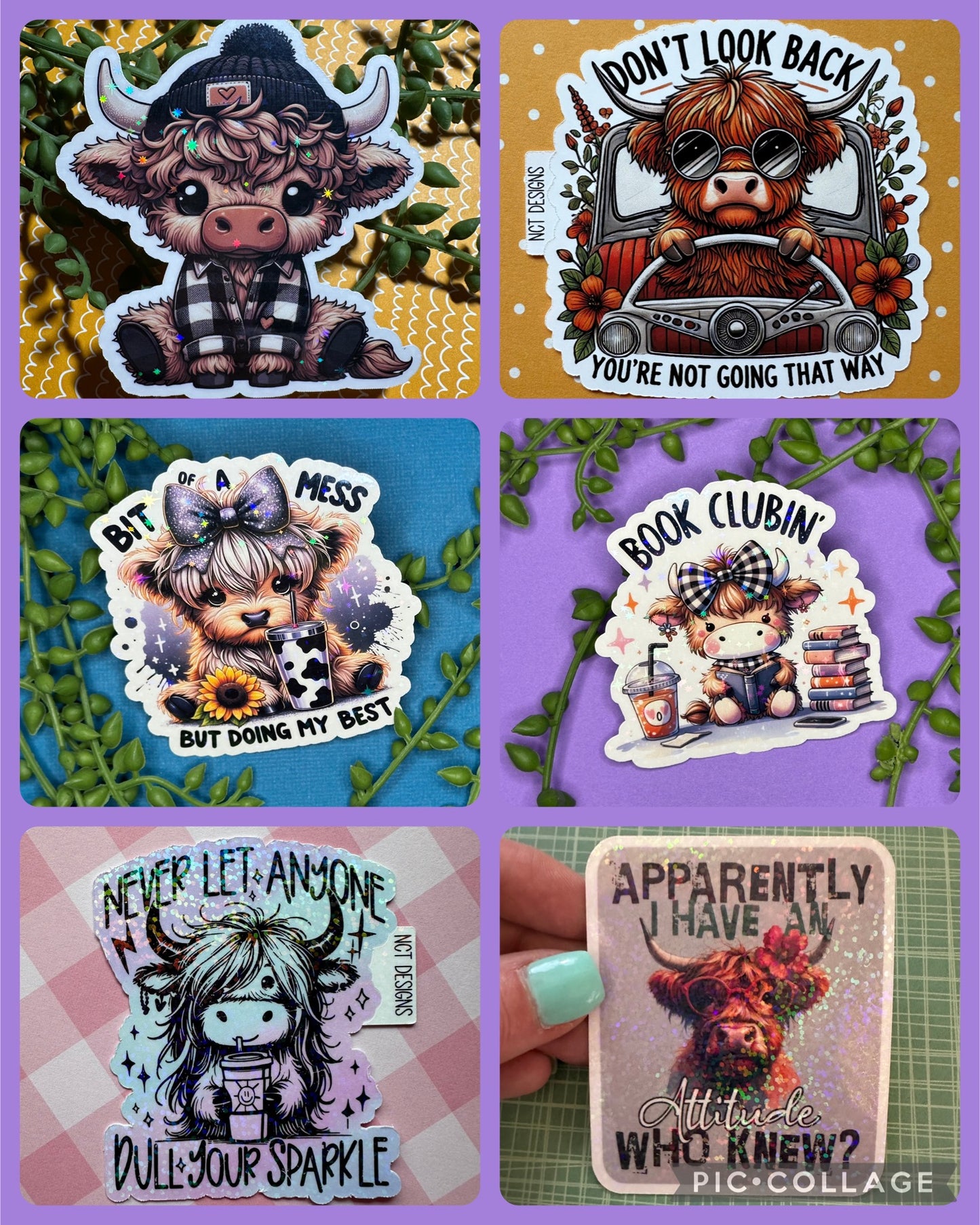Highland Cow Sticker Pack