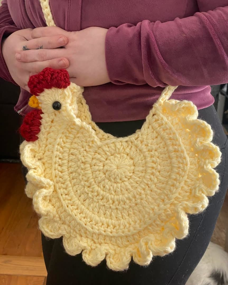Crocheted Chicken Bag