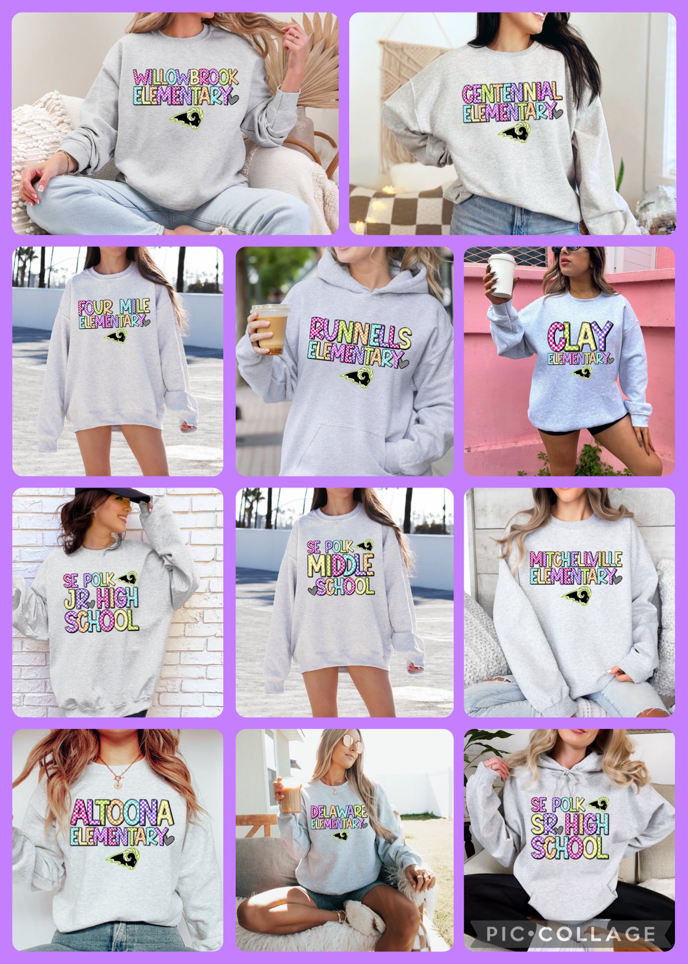 Bright Check SEP School Specific Sweatshirt