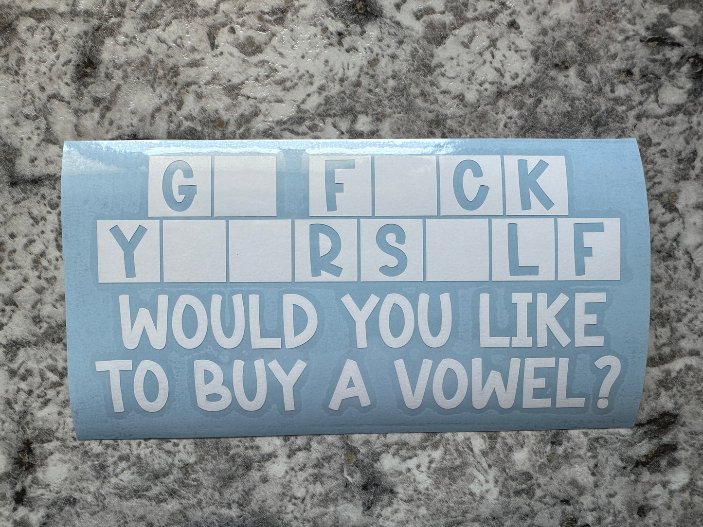 Buy a Vowel Decal