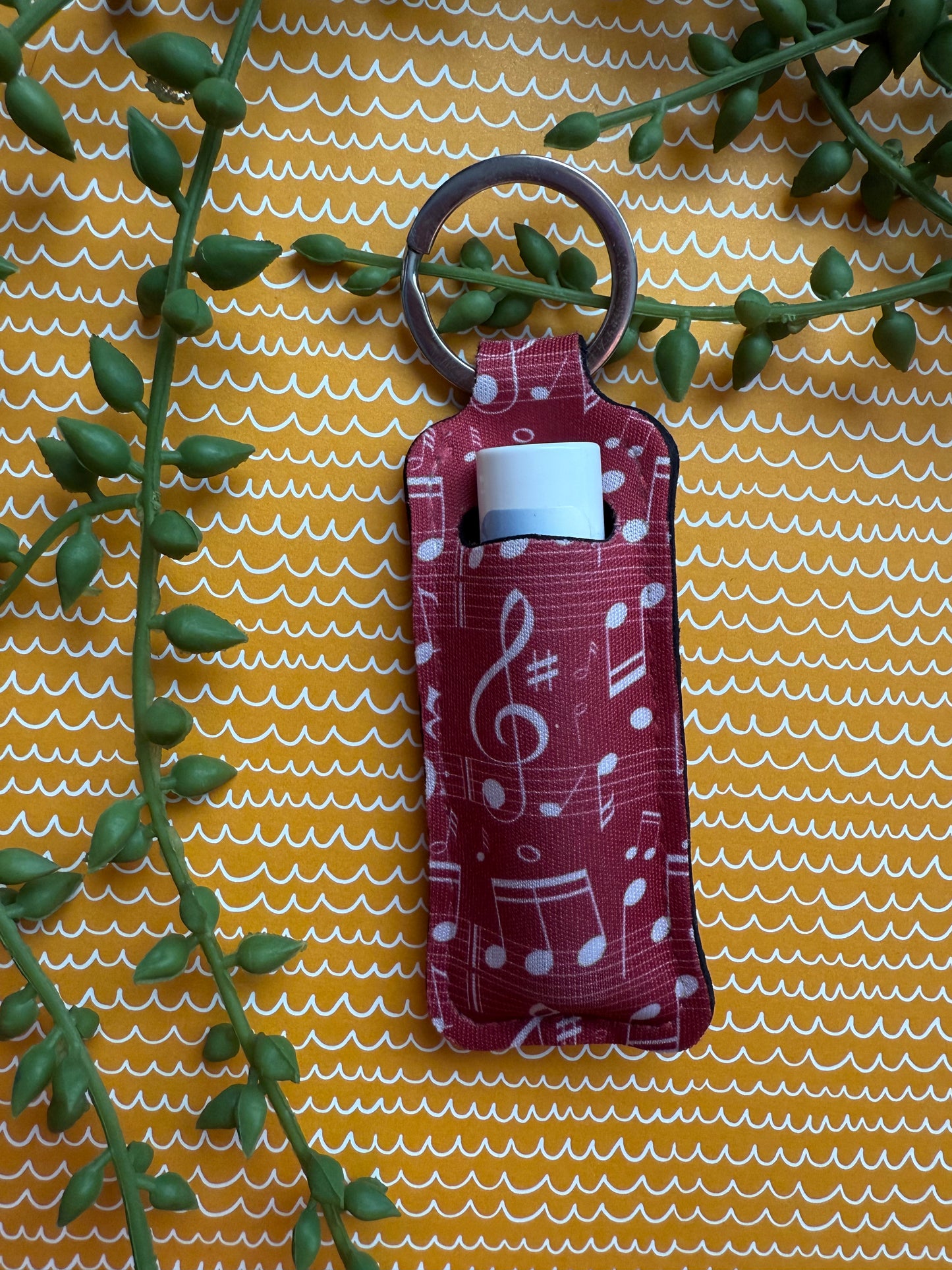Music Note Lip Balm Keychain