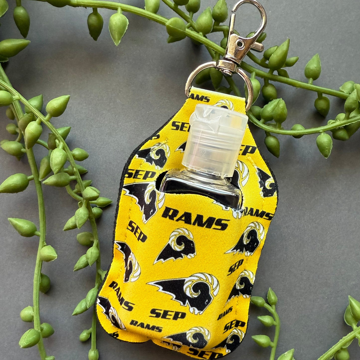 SEP Rams Sanitizer Holder Keychain