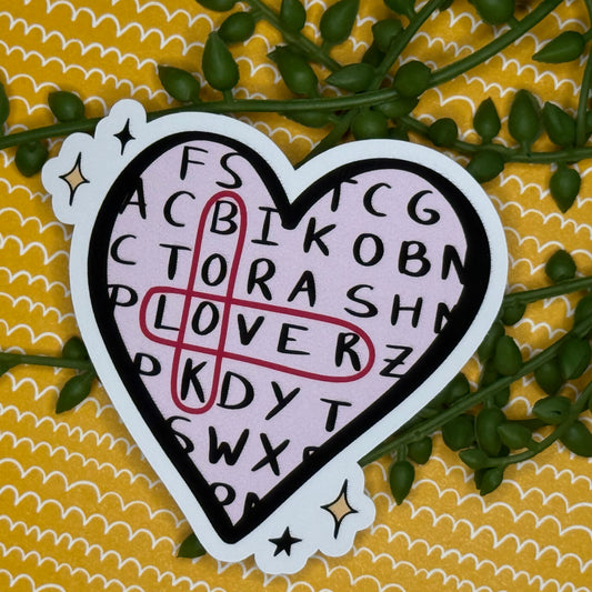 Book Lover Crossword Sticker