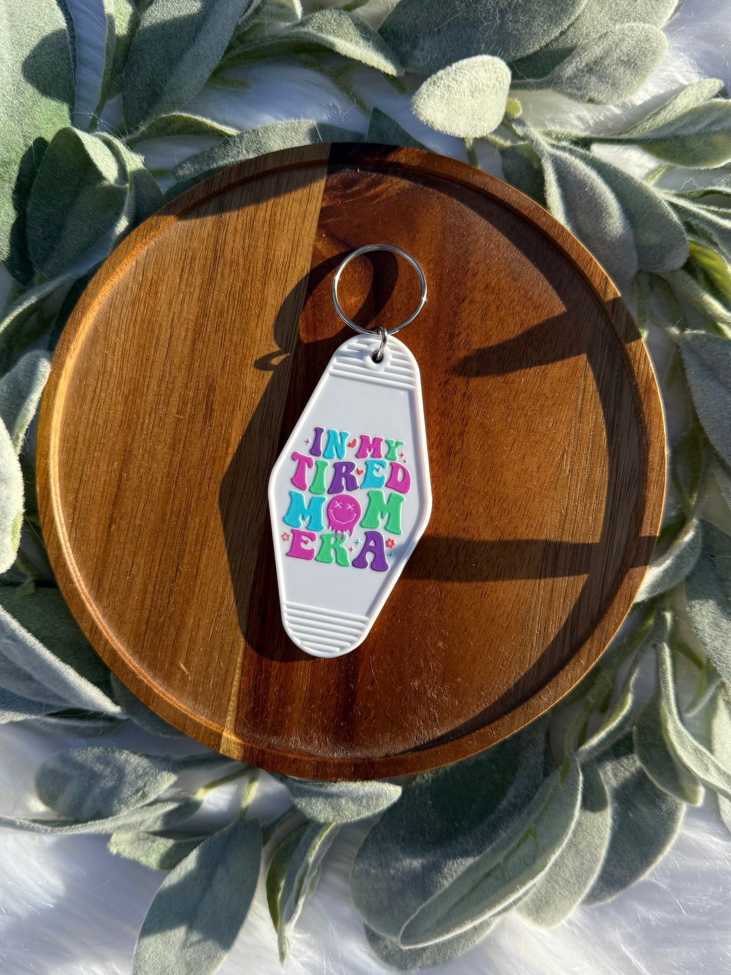 Tired Mom Era - Motel Keychain