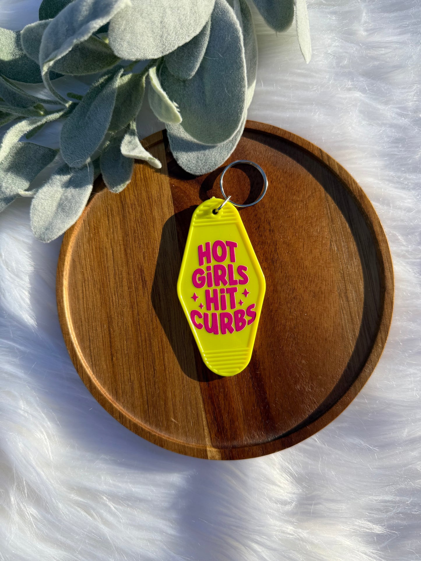 Hot Girls Hit Curbs - Motel Keychain