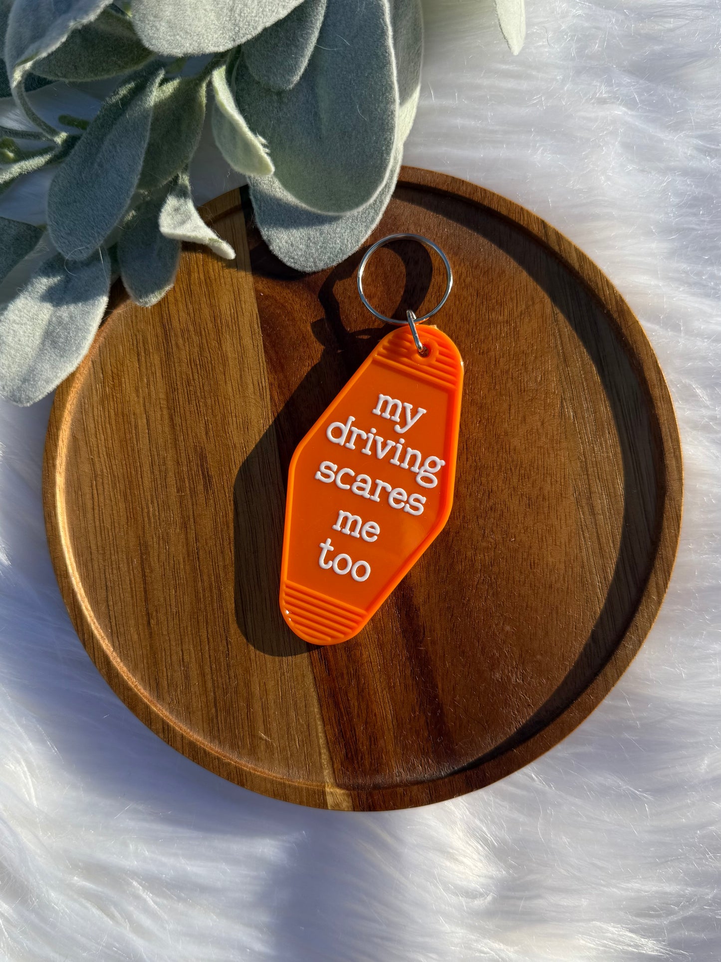 My Driving Scares Me Too - Motel Keychain