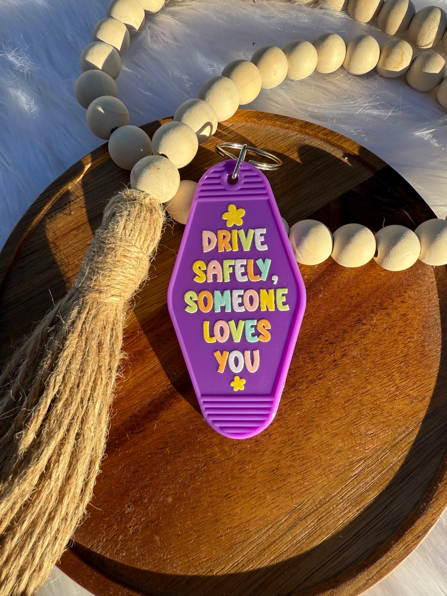 Drive Safely - Motel Keychain
