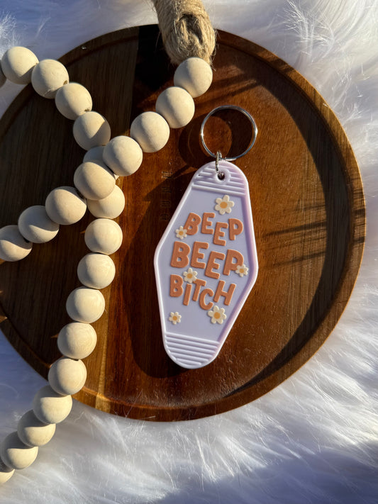 Beep Beep Bitch - Motel Keychain