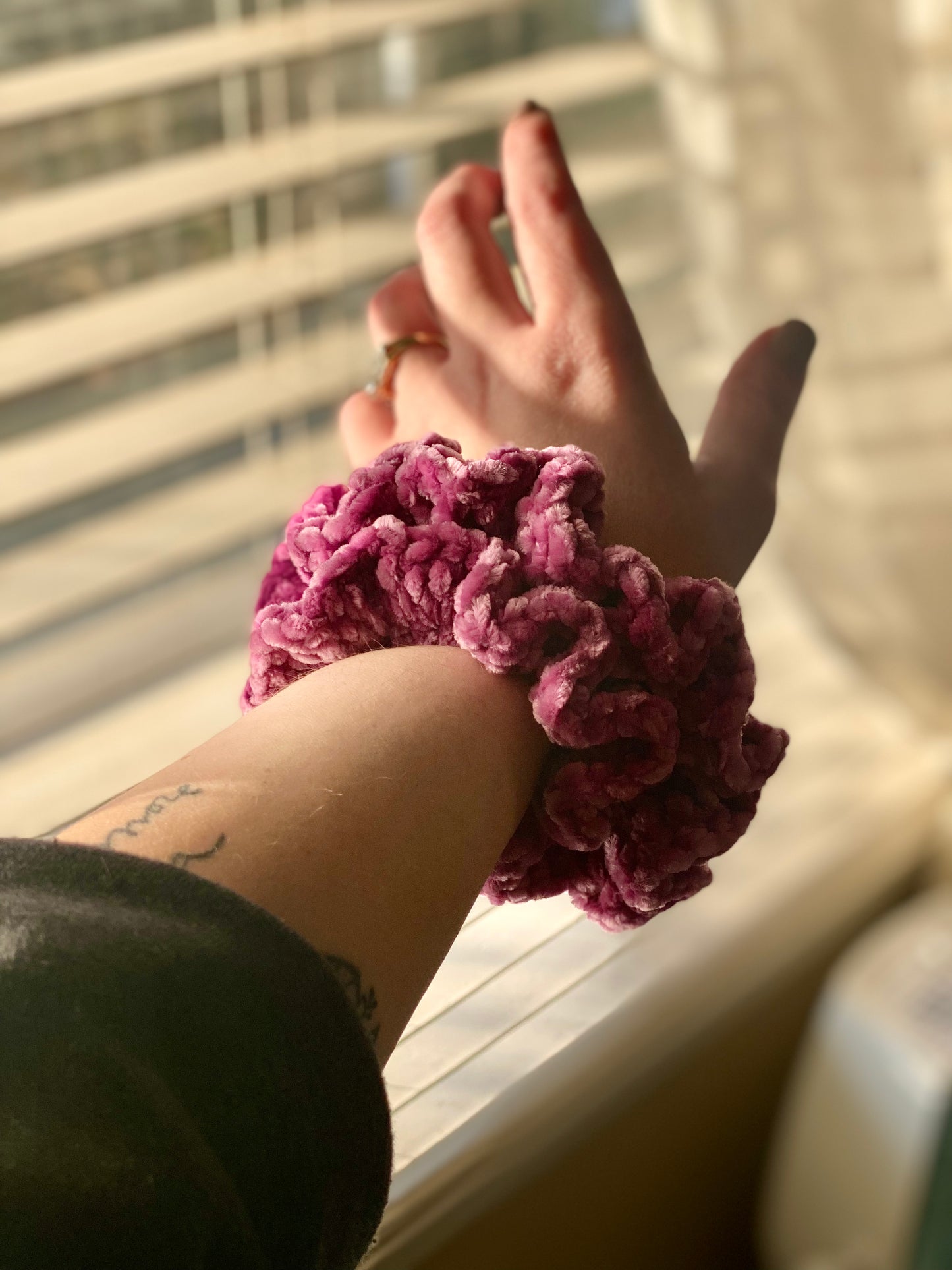 Hand Crocheted Valentine's Scrunchies