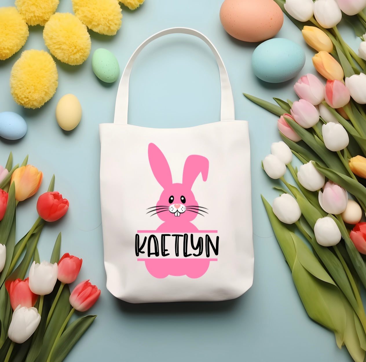 Fun Easter Tote Bag - Personalized
