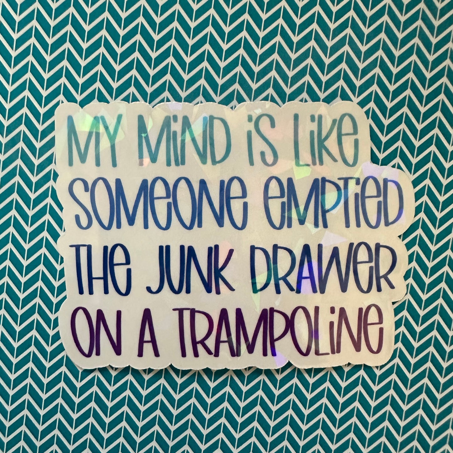 Emptied the Junk Drawer on Trampoline Sticker