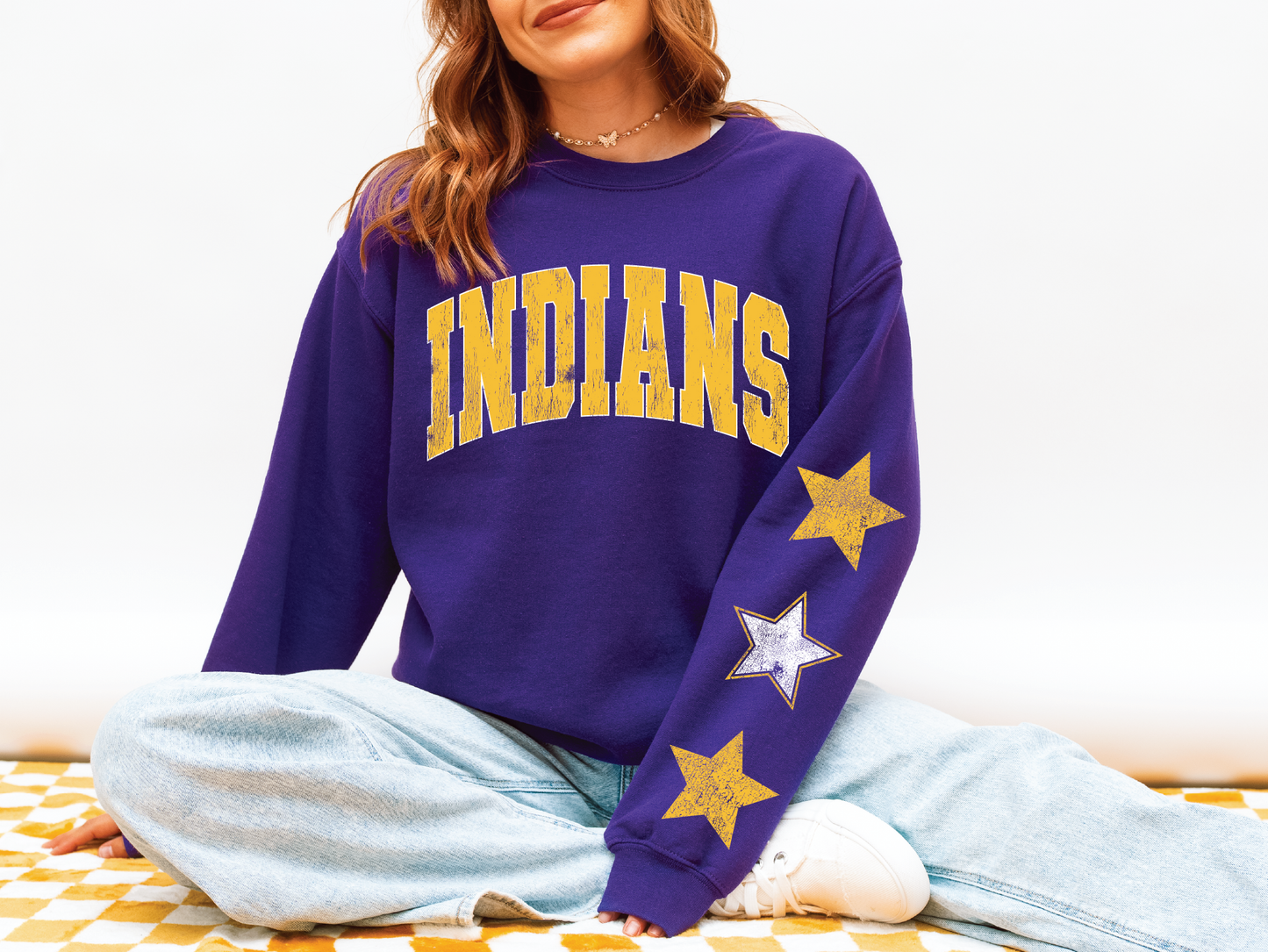 Indianola Indians Star Sleeve Sweatshirt