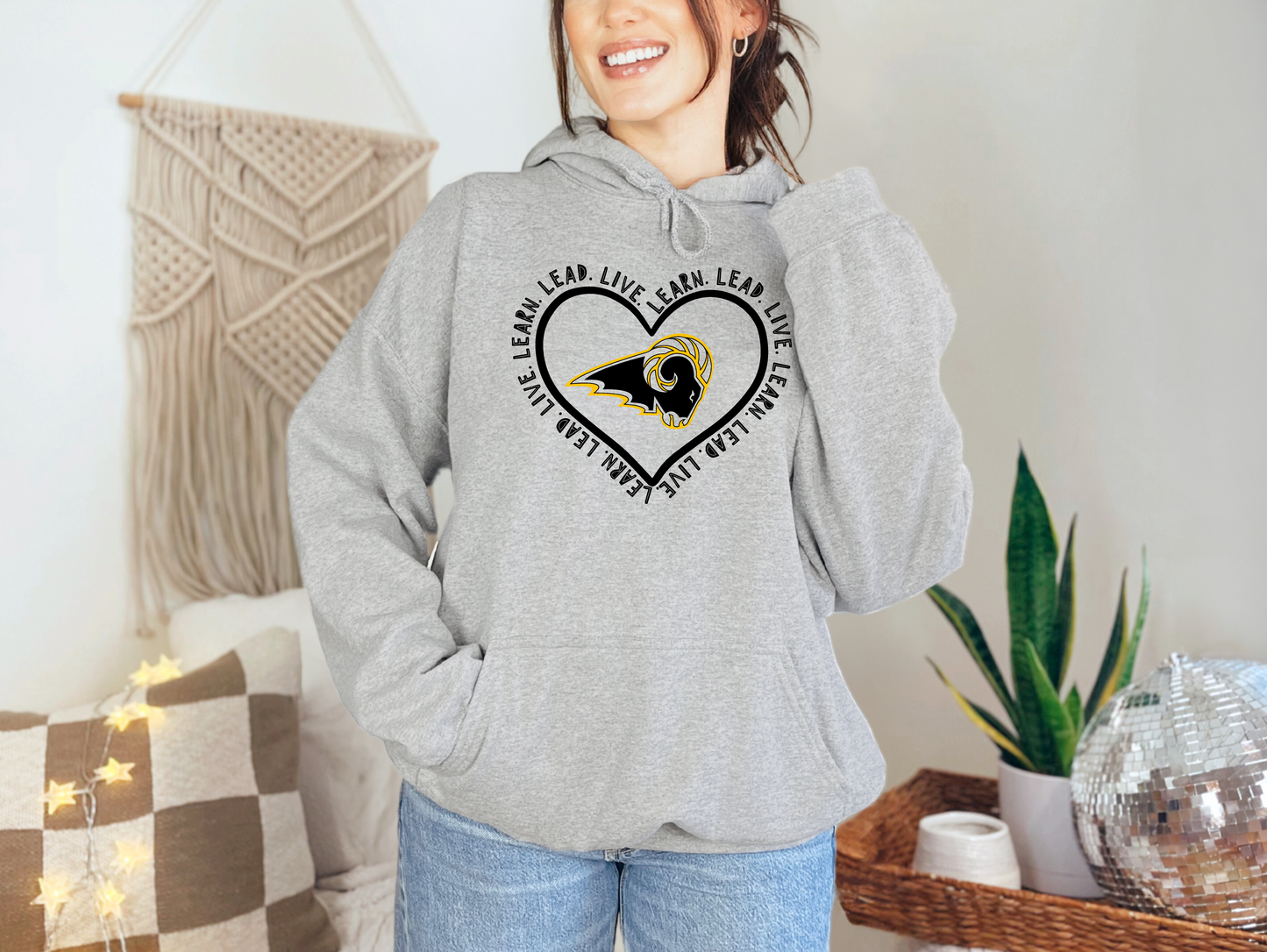 Learn, Lead, Live Rams Sweatshirt