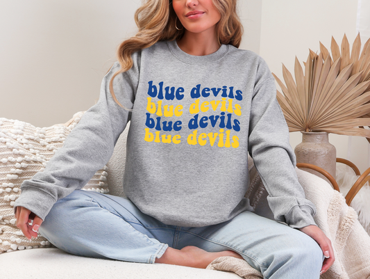 Blue Devils Groovy Wave Sweatshirt