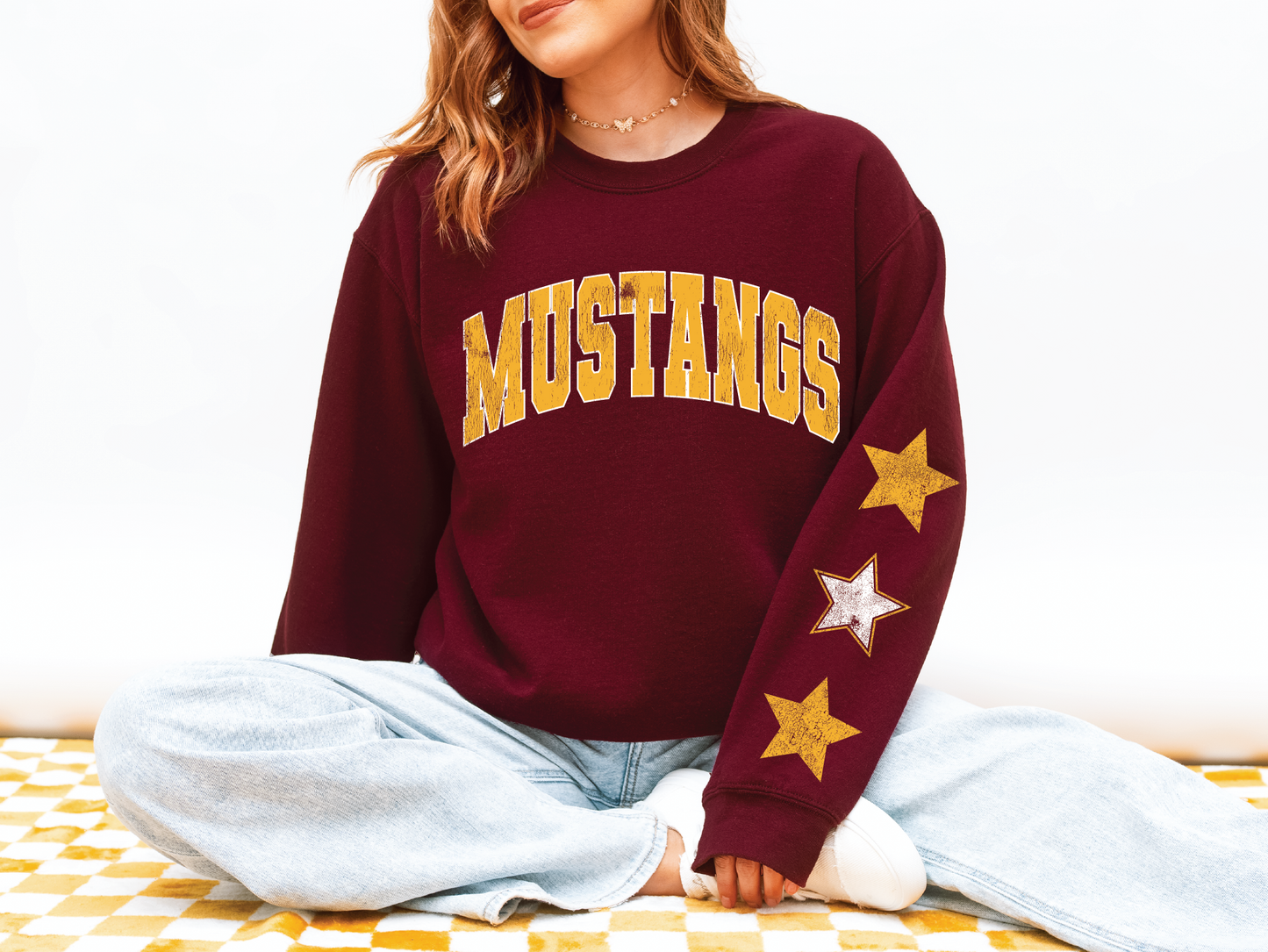 PCM Mustangs Star Sleeve Sweatshirt