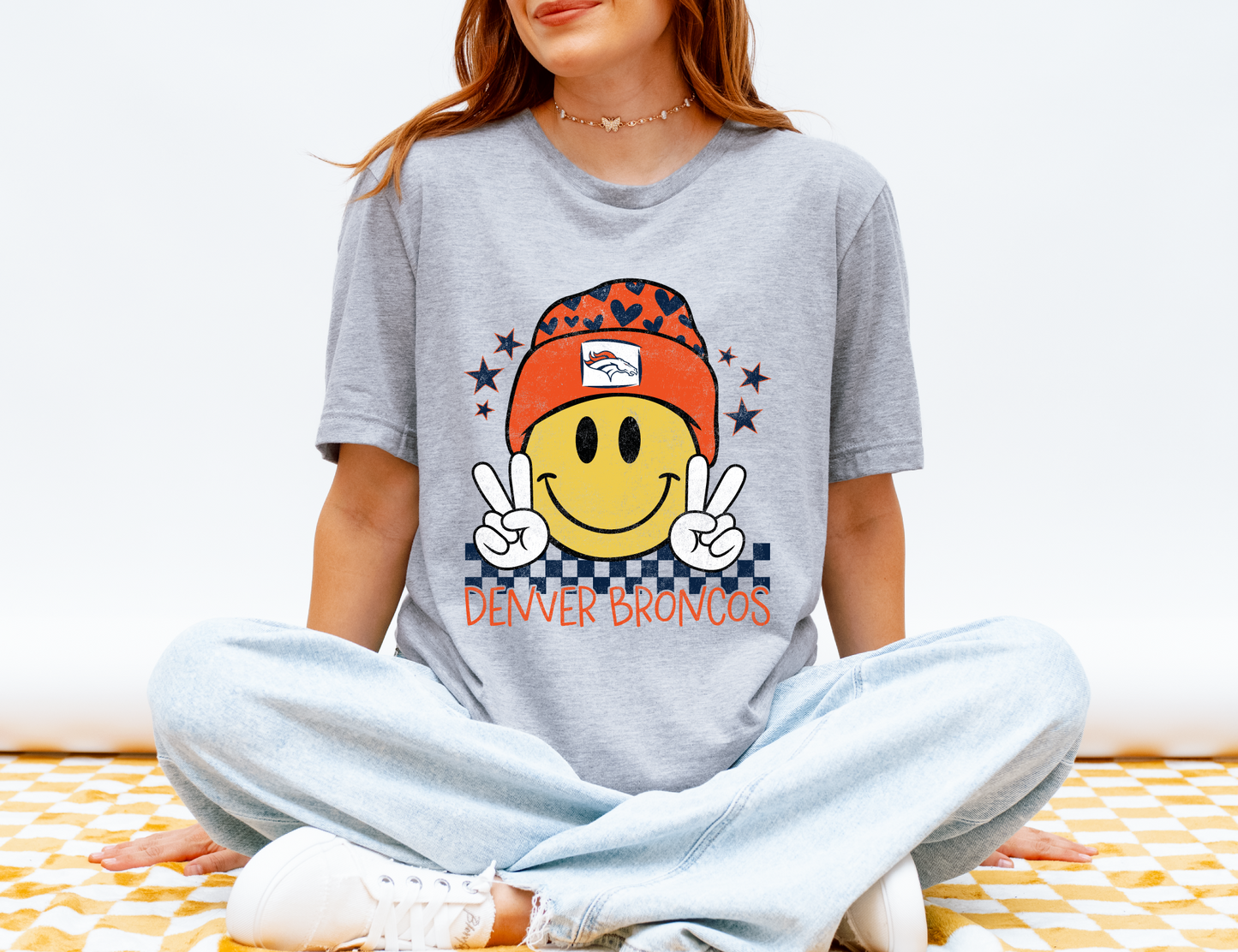 Broncos Smiling Beanie T-shirt